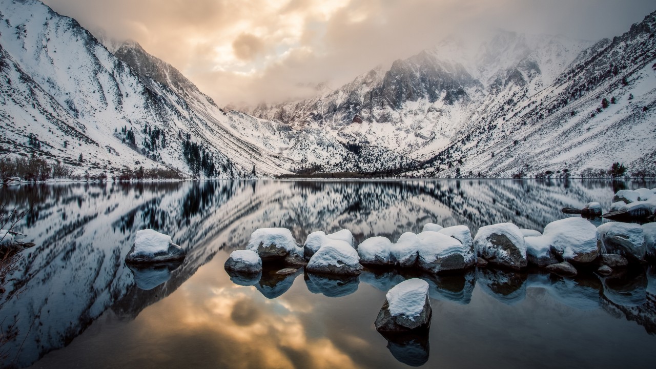 Snowy Mountains Lakes Wallpapers