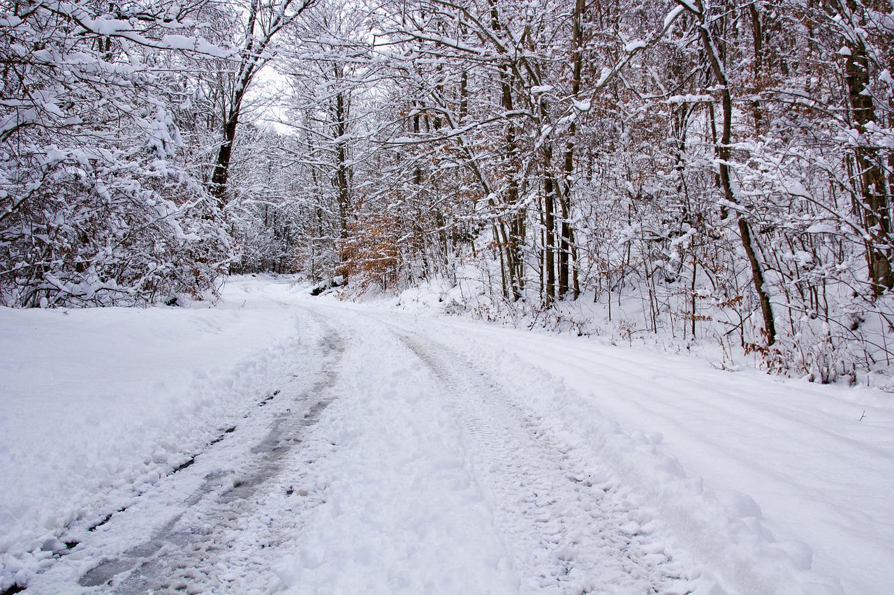 Snowy Road Background