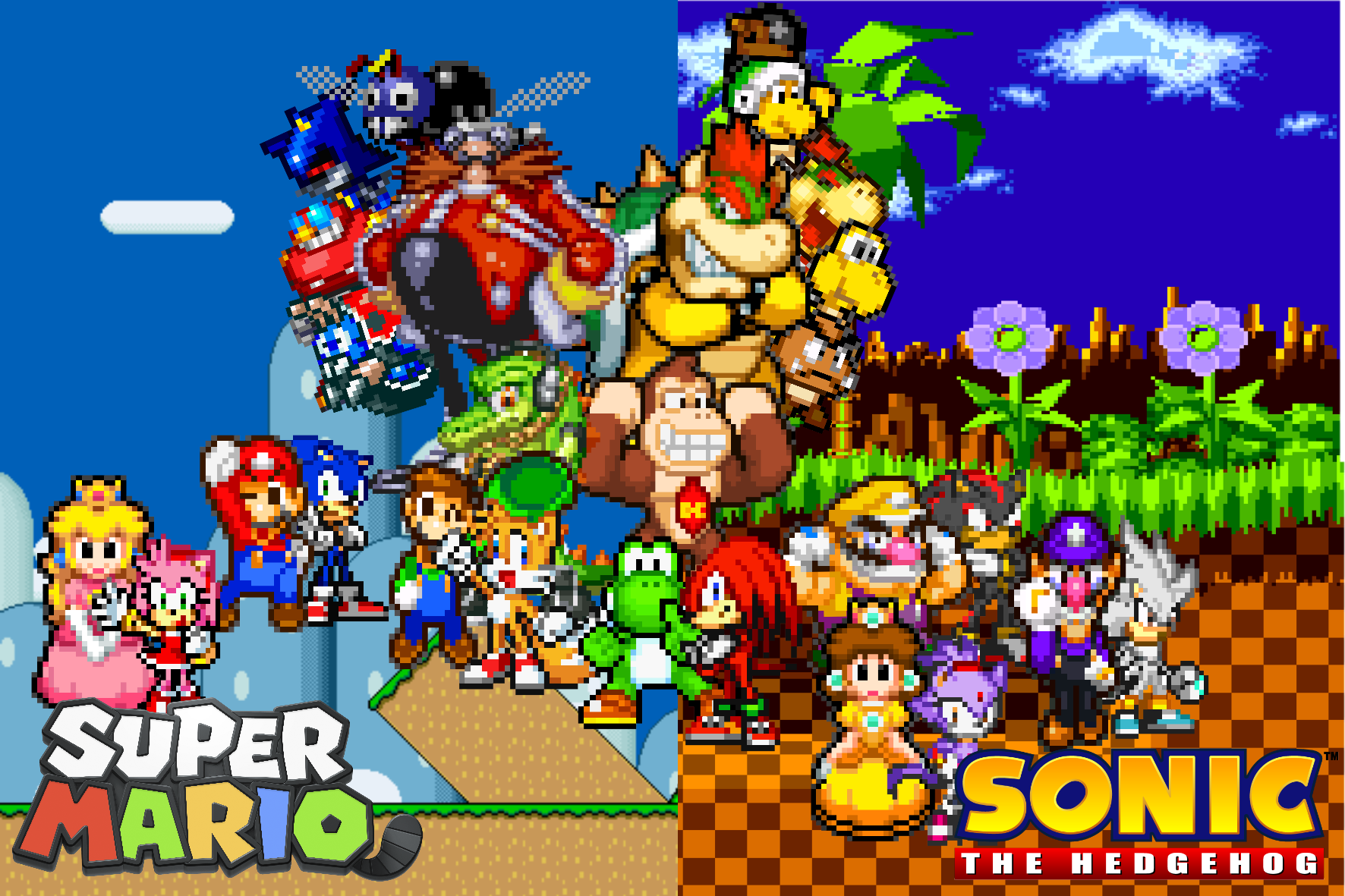 Sonic Vs Mario Wallpapers