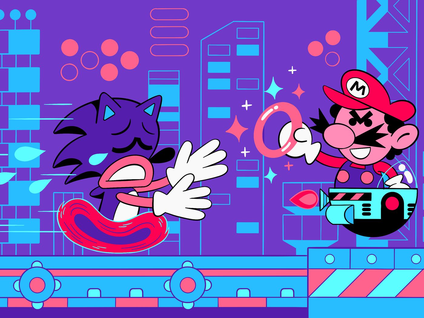 Sonic Vs Mario Wallpapers