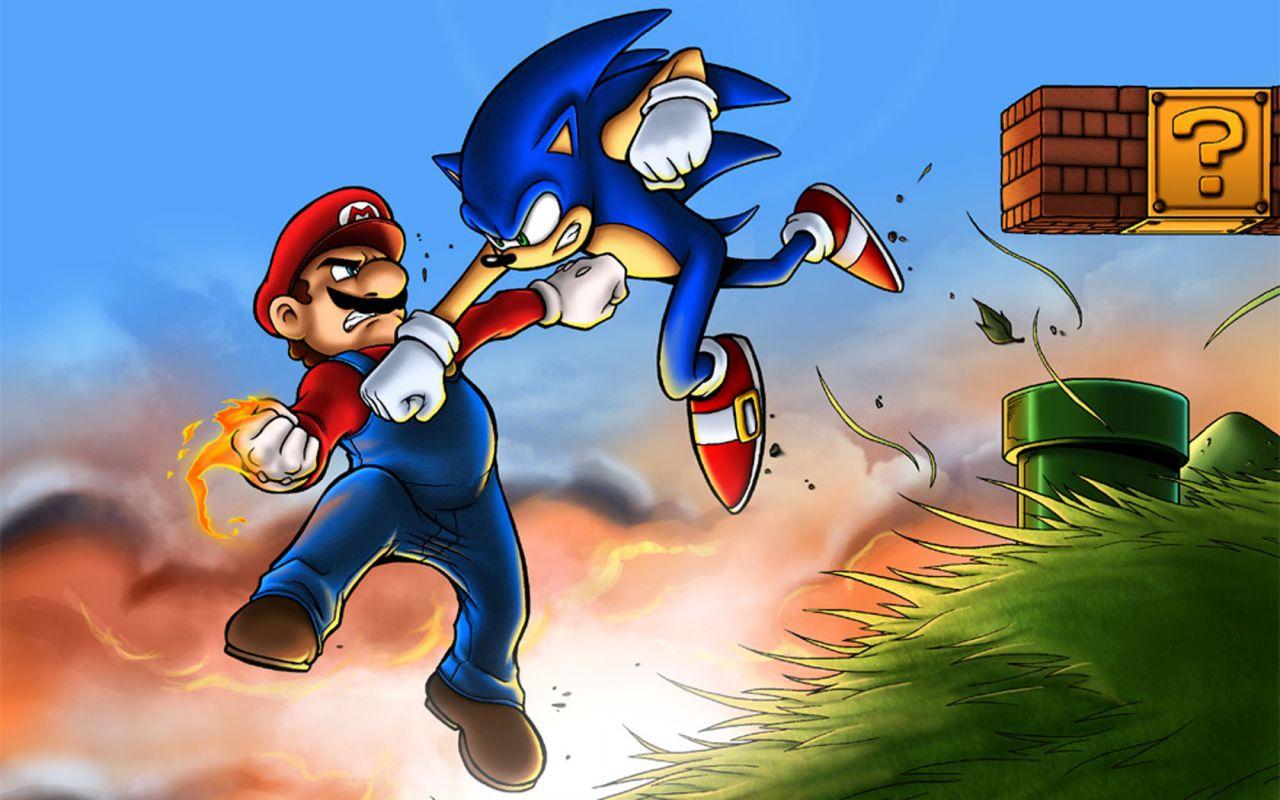 Sonic Vs Mario Wallpapers