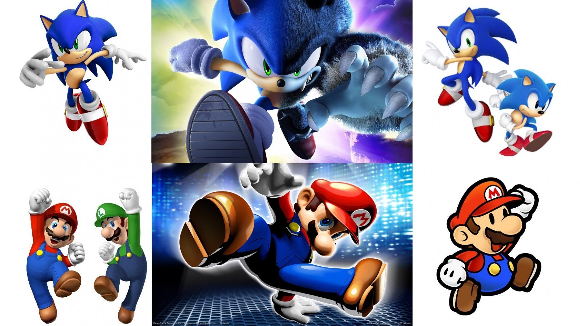 Sonic Vs Mario Wallpapers