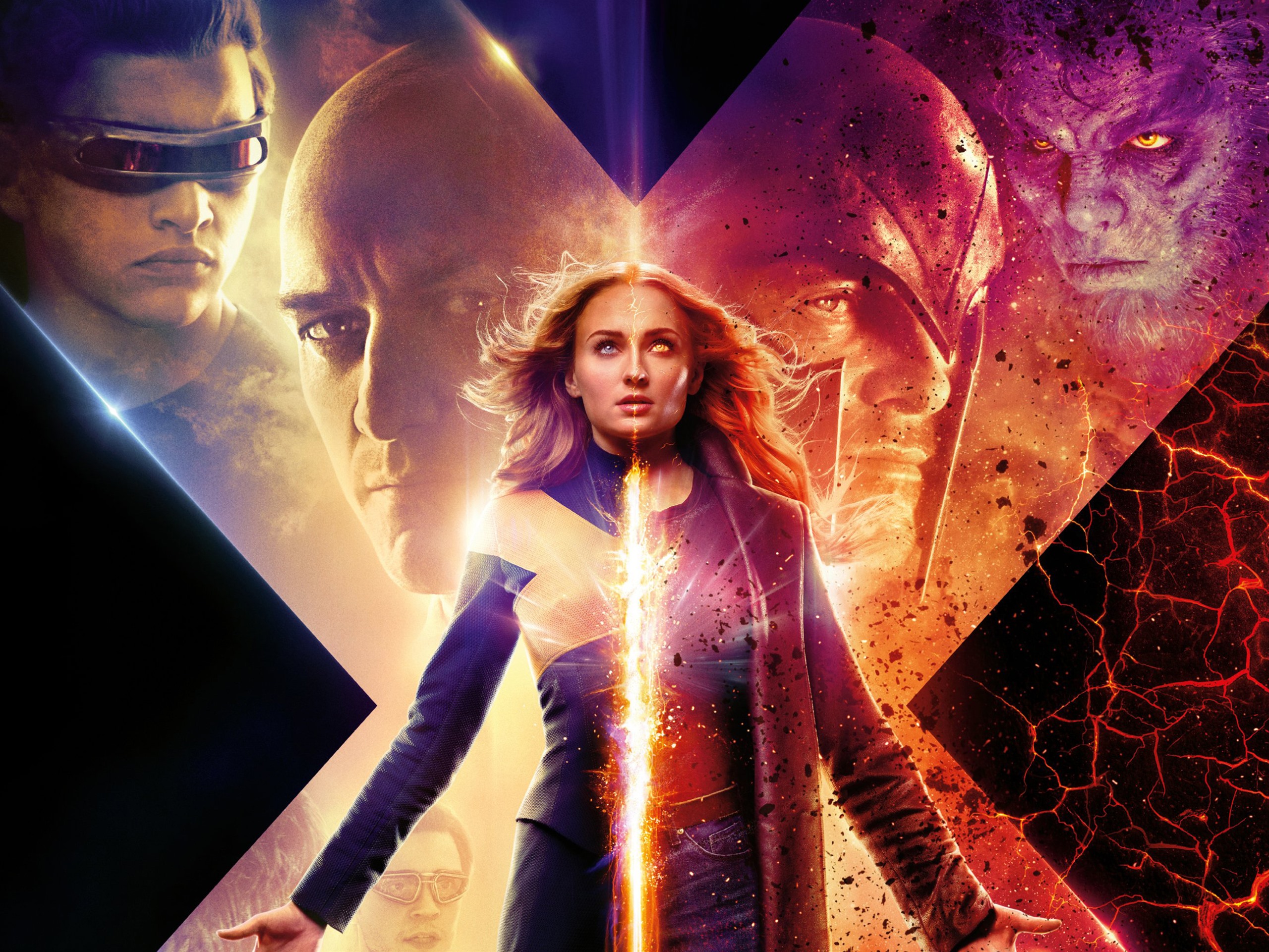 Sophie Turner X-Men Dark Phoenix Poster Wallpapers