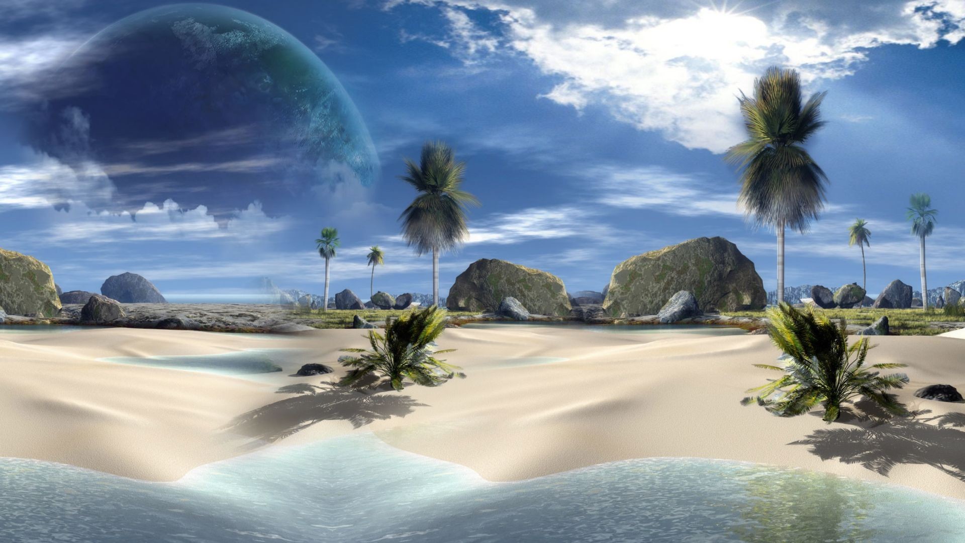 Space Beach Wallpapers