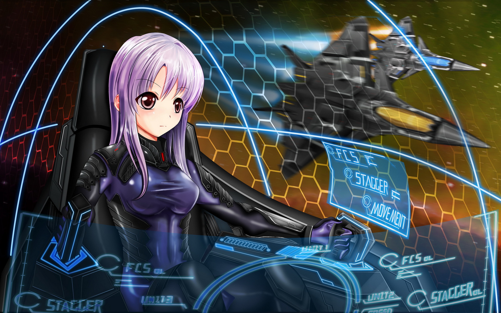 Space Fighter Anime Girl Wallpapers