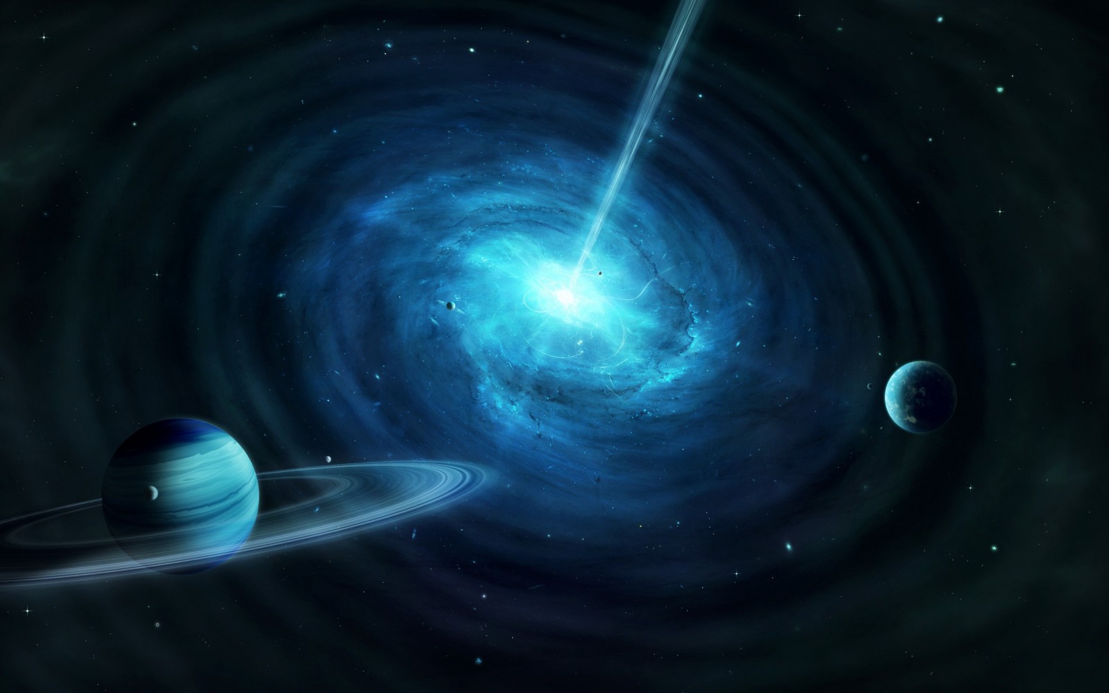 Space Planetary Rings Digital Art Wallpapers