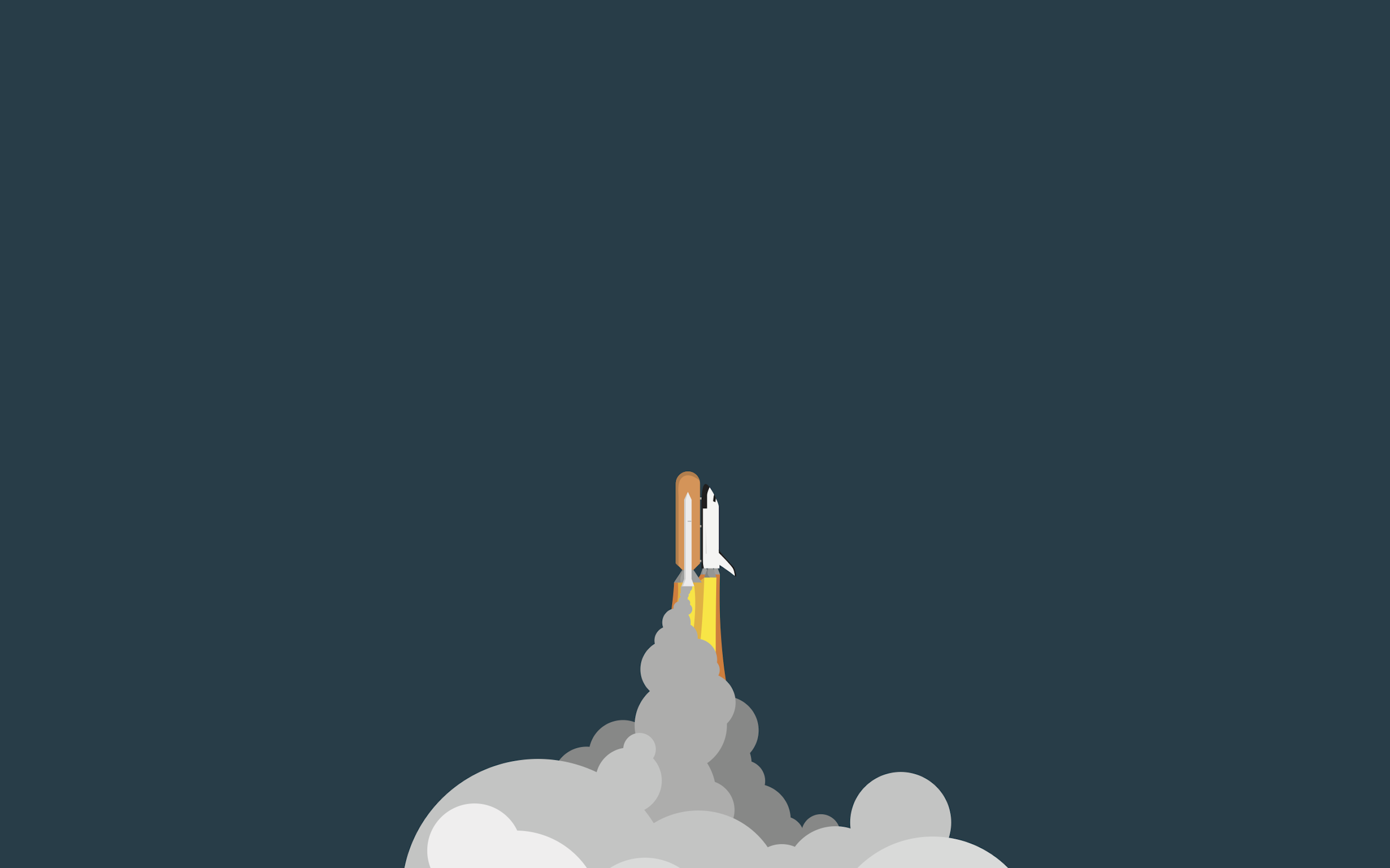 Space Shuttle Rocket Startup Concepts Minimalism Wallpapers