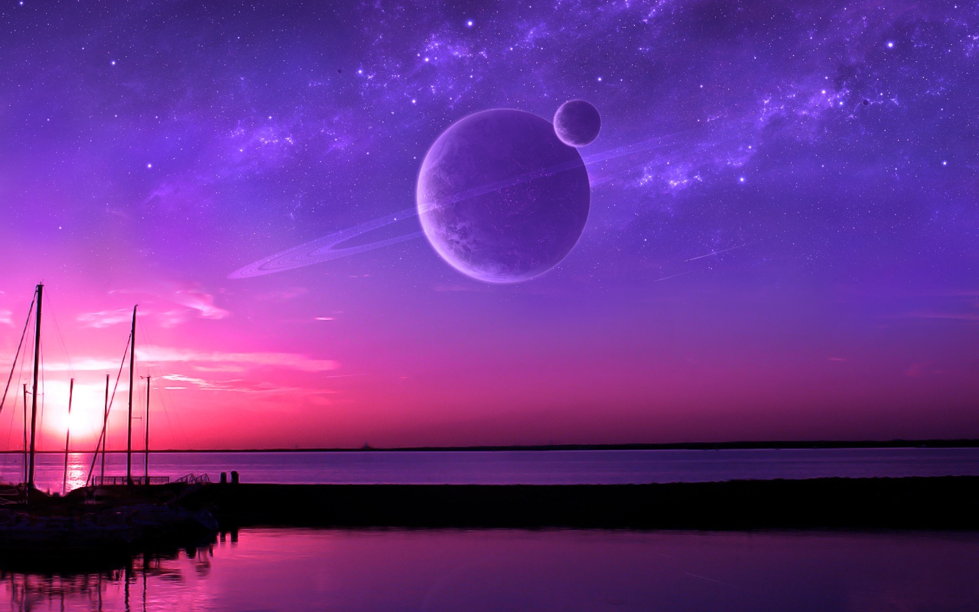 Space Sunset Wallpapers