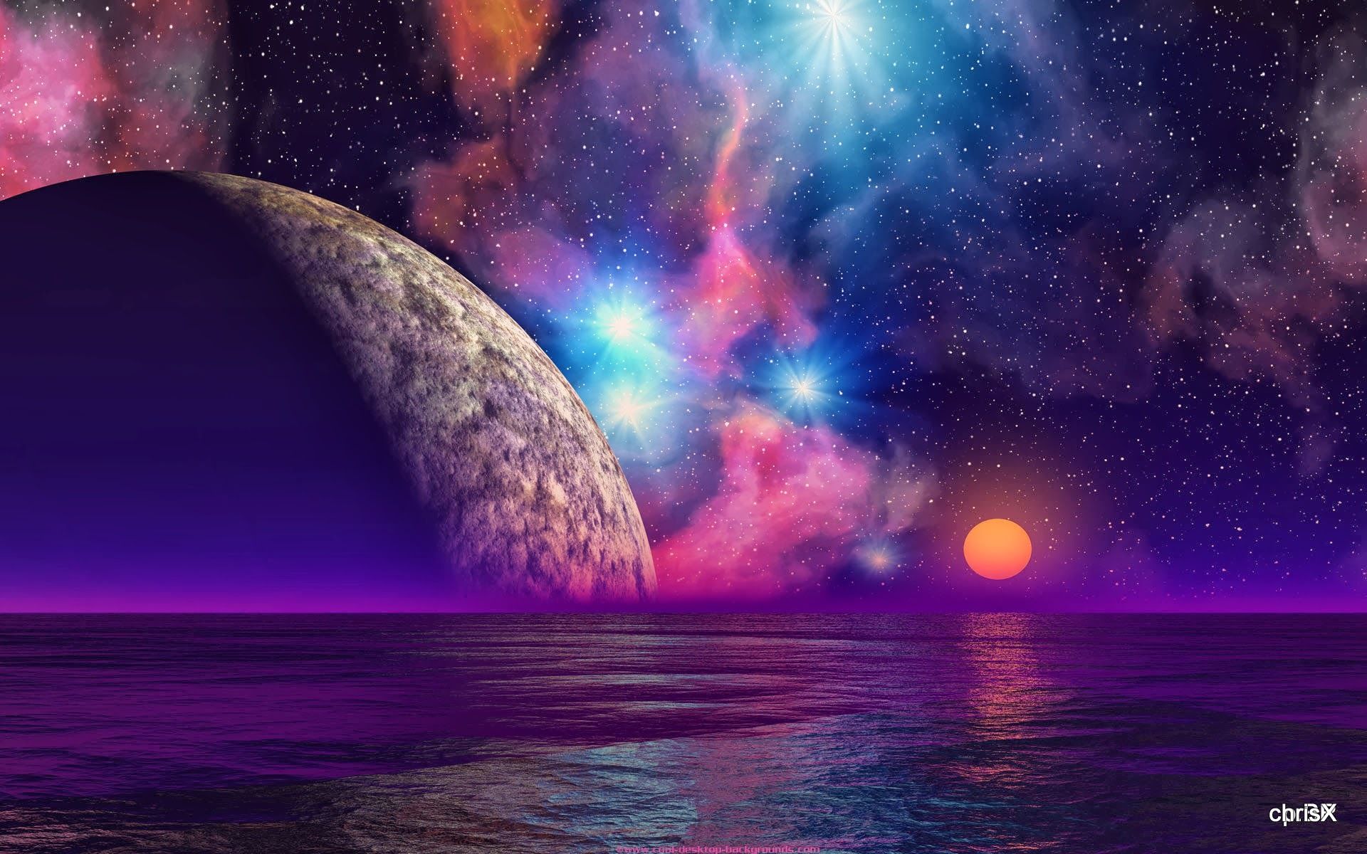 Space Sunset Wallpapers