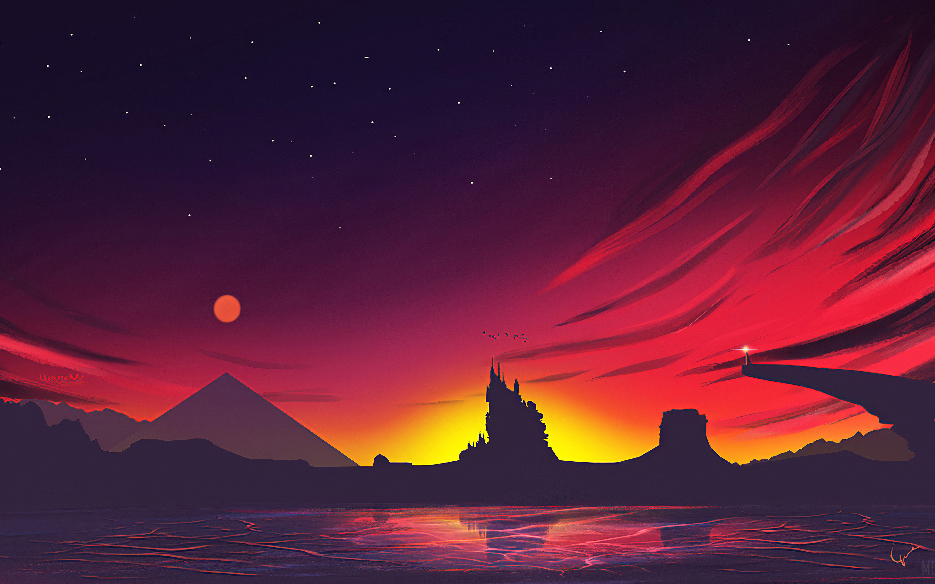 Space Sunset Wallpapers