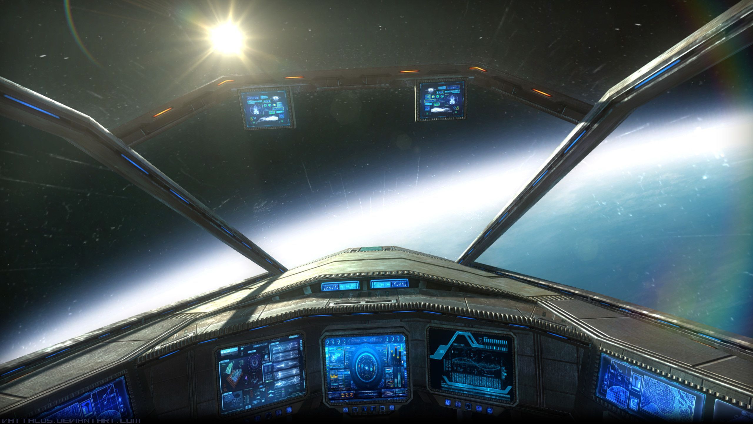 Spaceship Cockpit Background