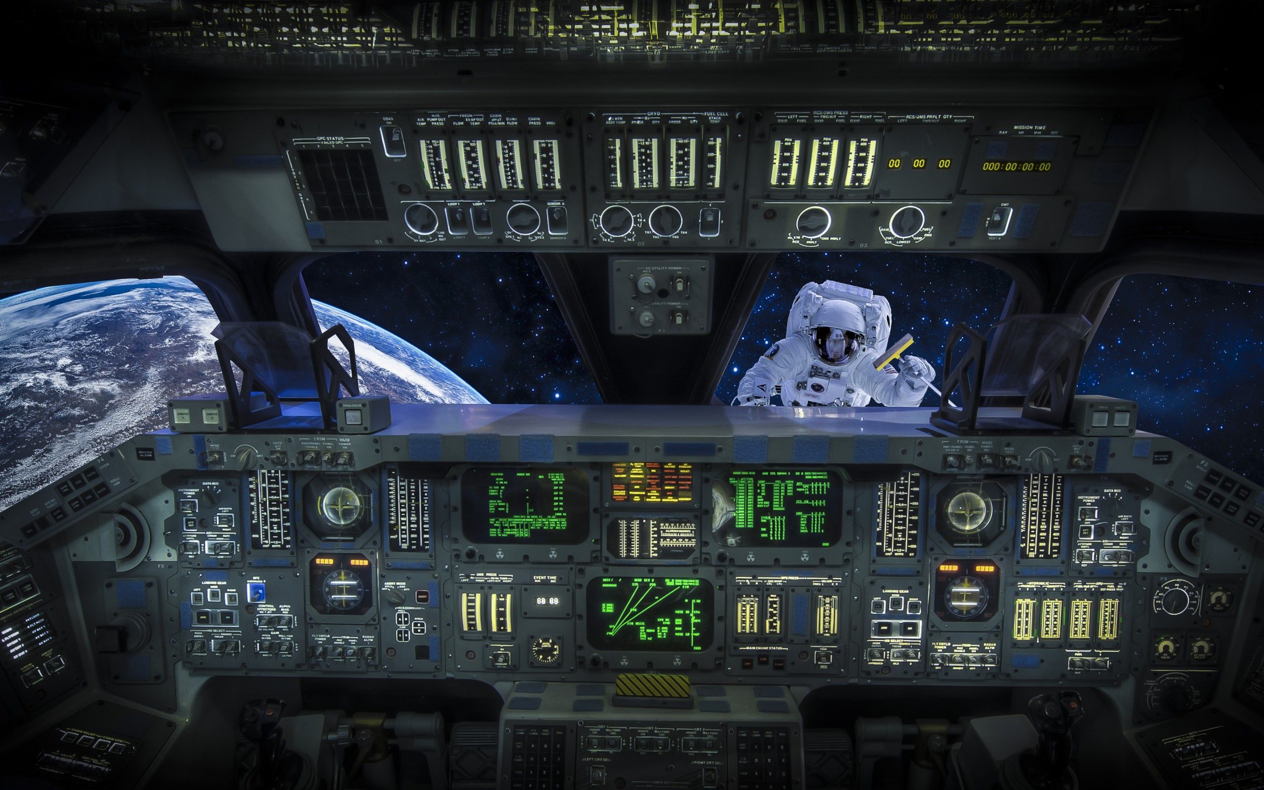 Spaceship Cockpit Background