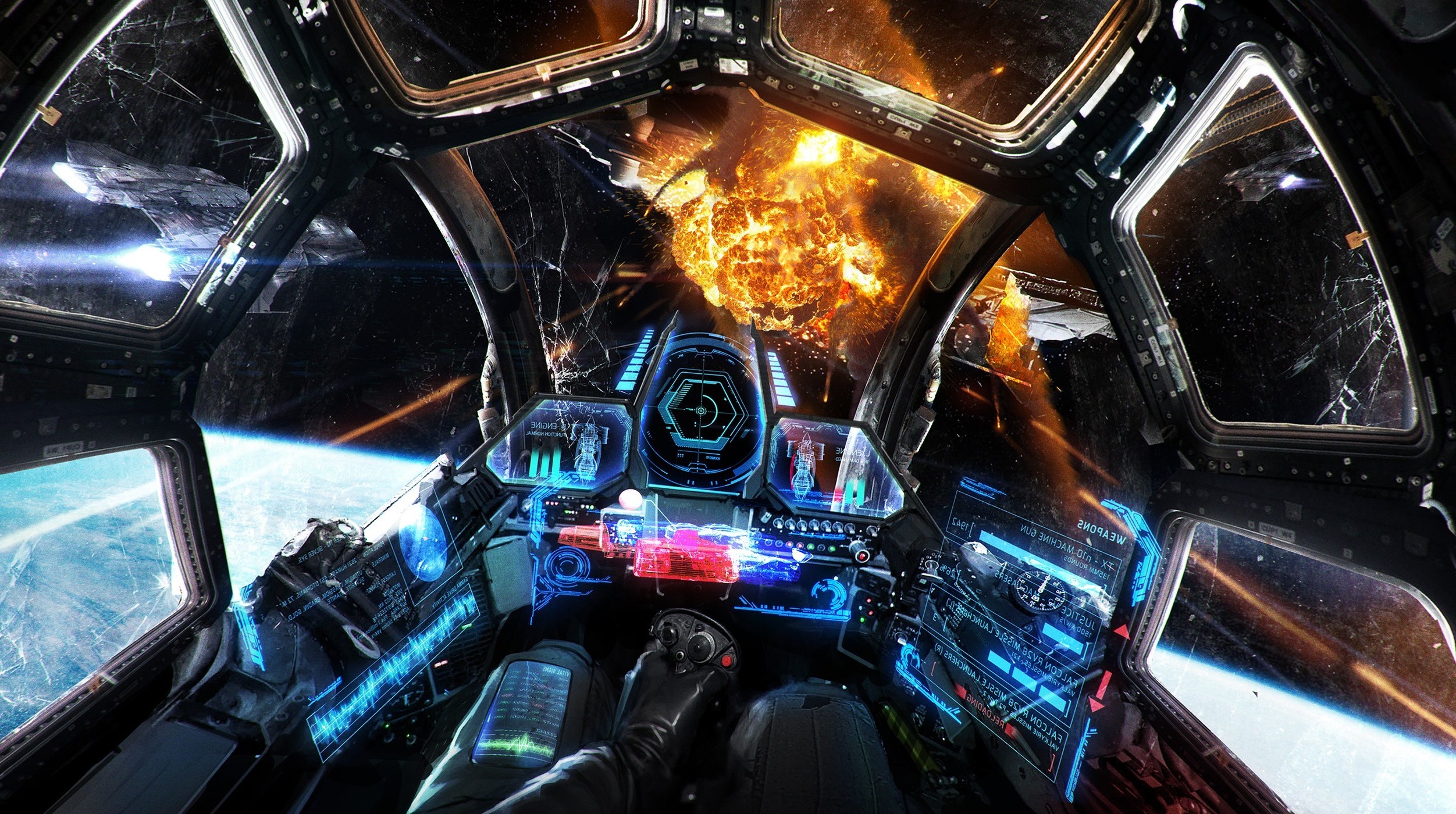 Spaceship Cockpit Background