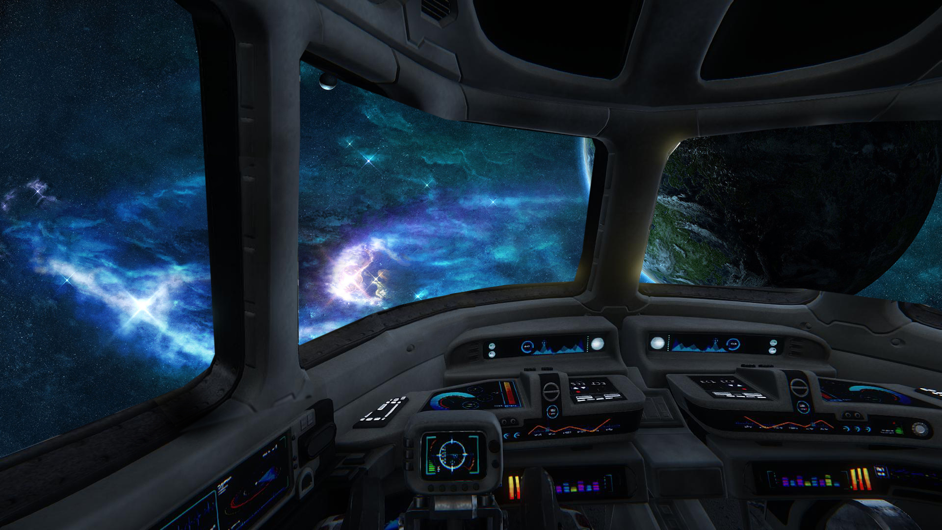 Spaceship Cockpit Background