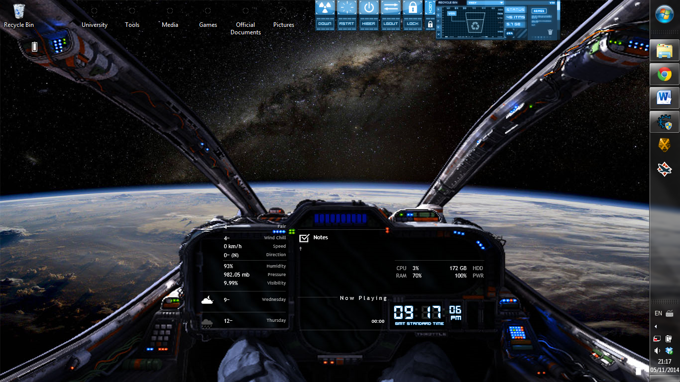 Spaceship Cockpit Background