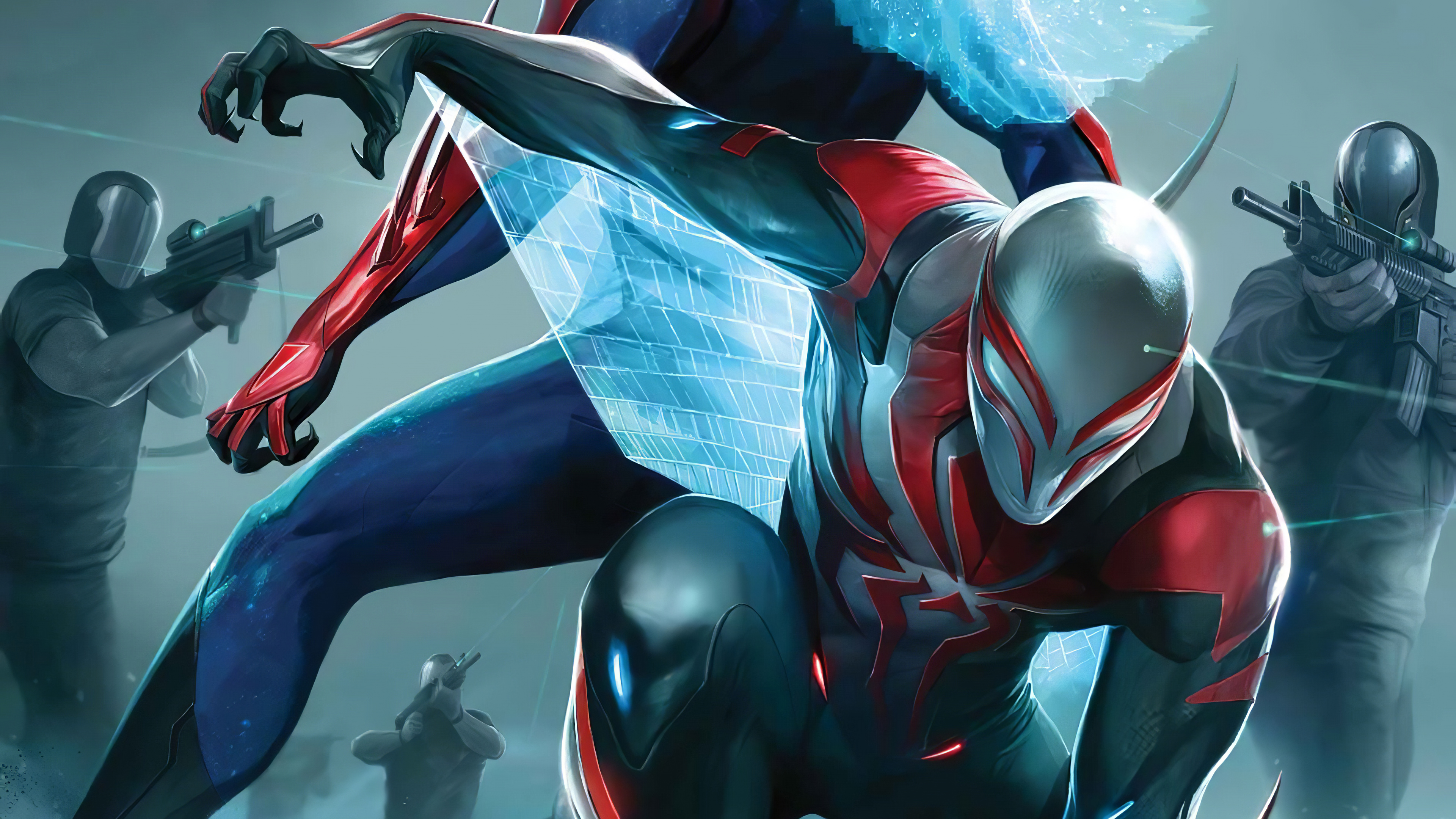 Хара мен. Spider man 2099. Человек паук 2099 Марвел. Человек паук 2099 года. Паук 2099 Марвел.