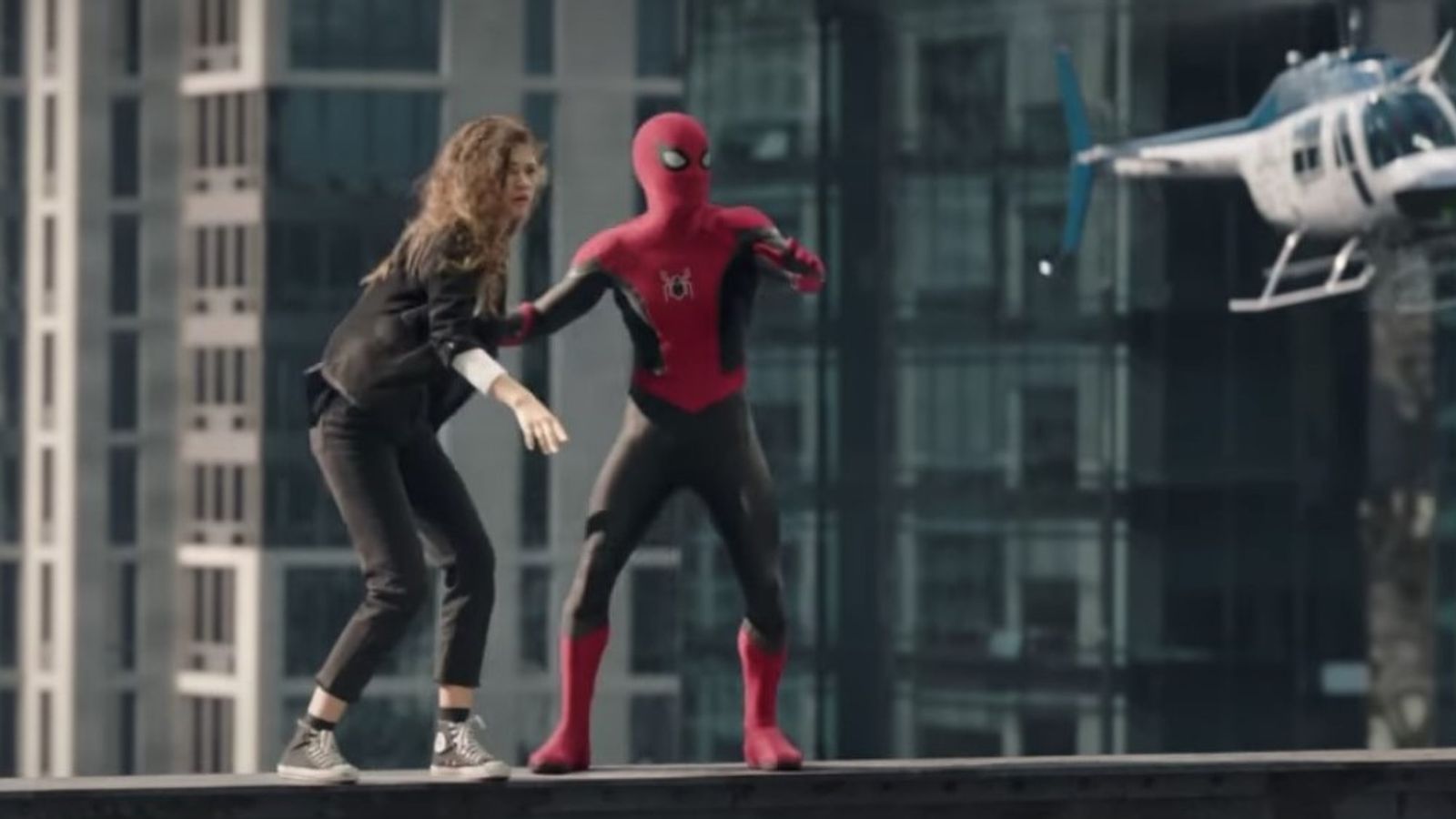 Spider Man And Zendaya In Spider Man Far From Home Wallpapers