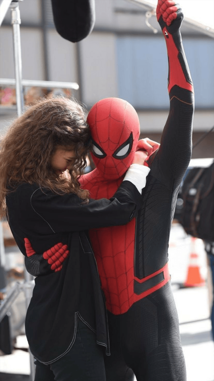 Spider Man And Zendaya In Spider Man Far From Home Wallpapers