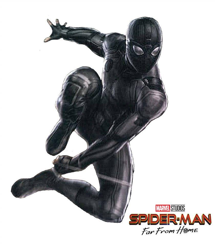 Spider Man Black Suit Far From Home Wallpapers