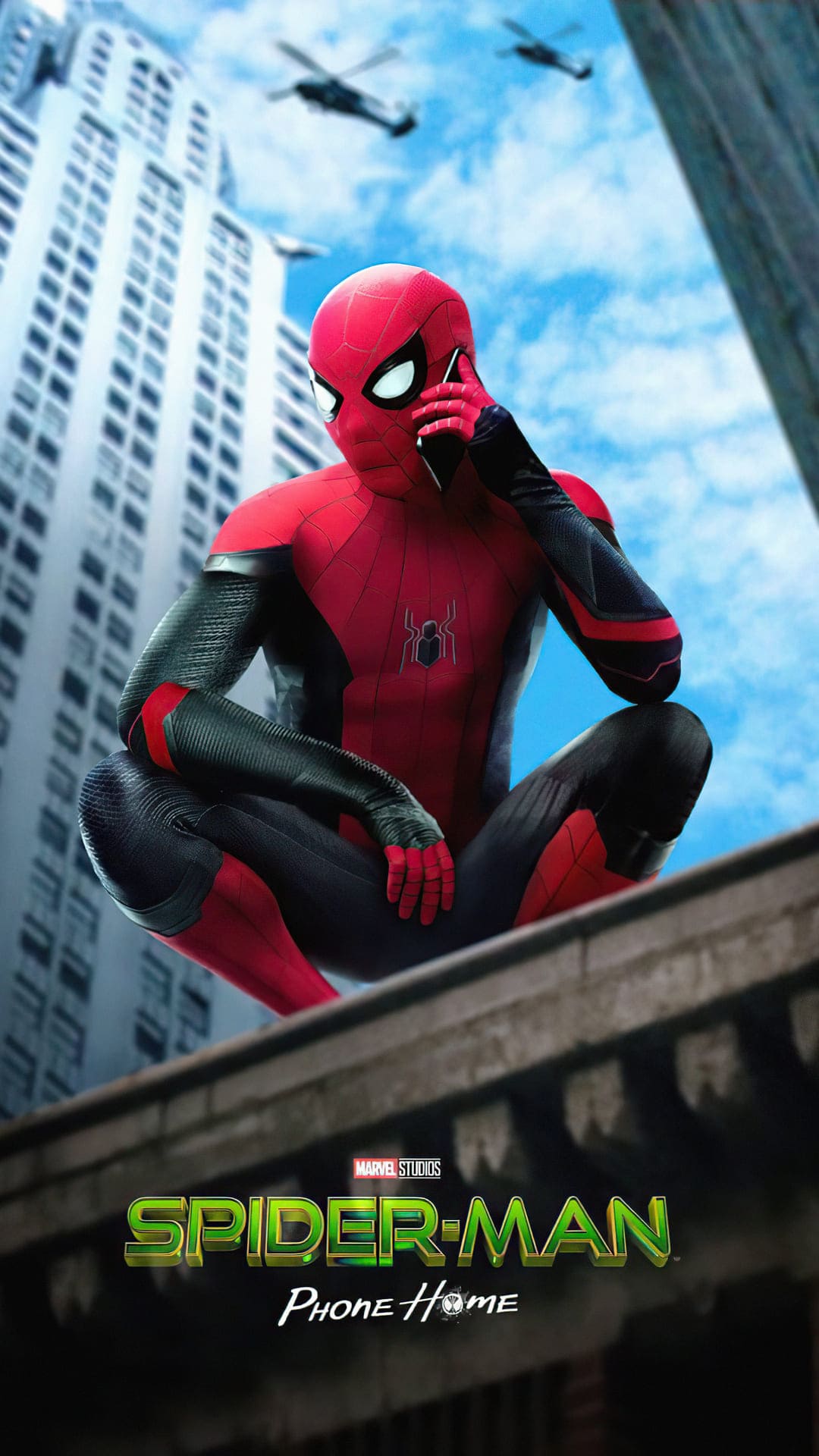 Spider Man Black Suit Far From Home Wallpapers