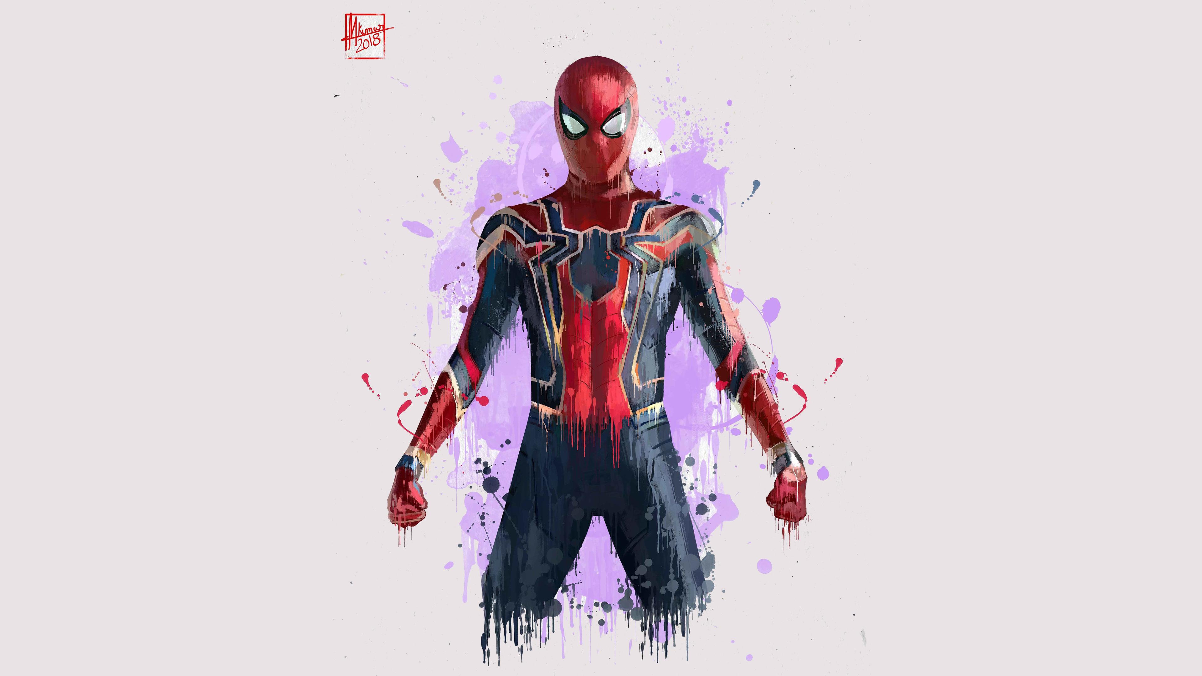 Spider-Man Dark Minimal Avengers Wallpapers