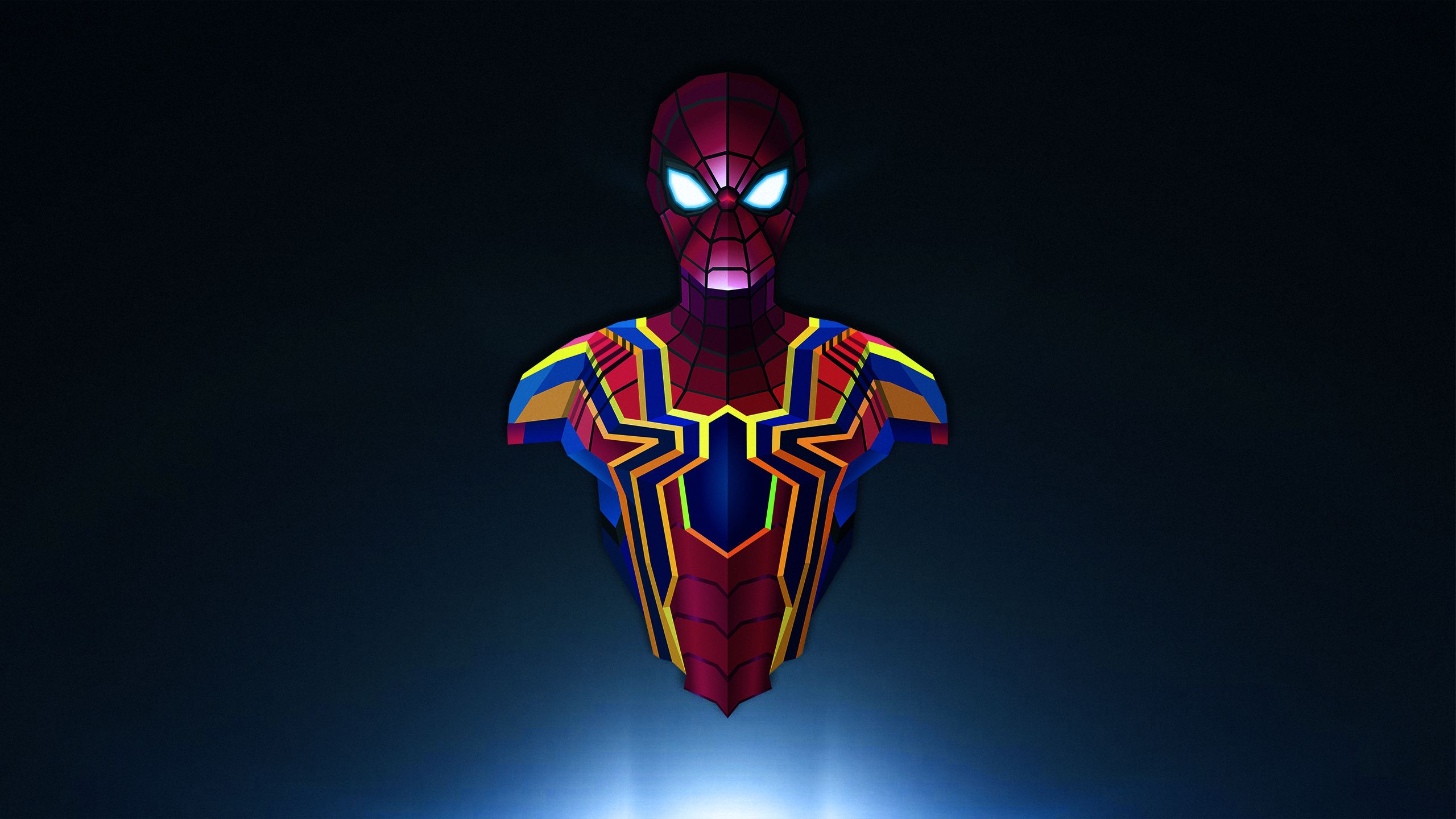 Spider Man Glowing Minimal Art Wallpapers