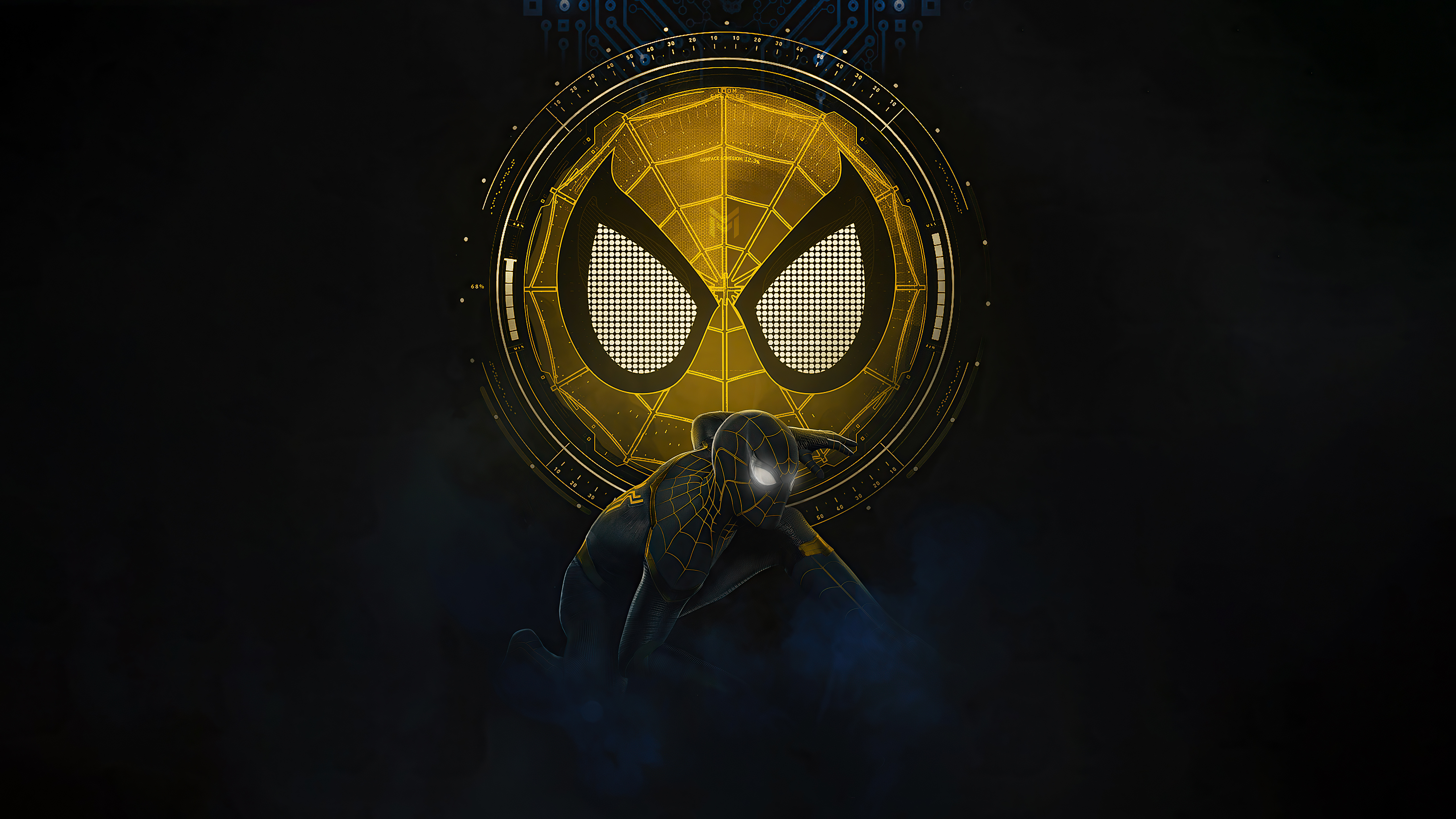 Spider-Man Gold Black Suit Wallpapers