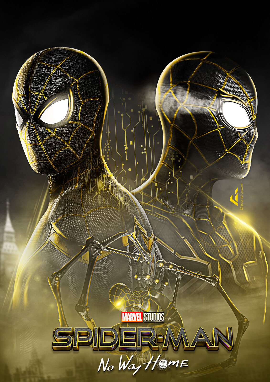 Spider-Man Gold Black Suit Wallpapers