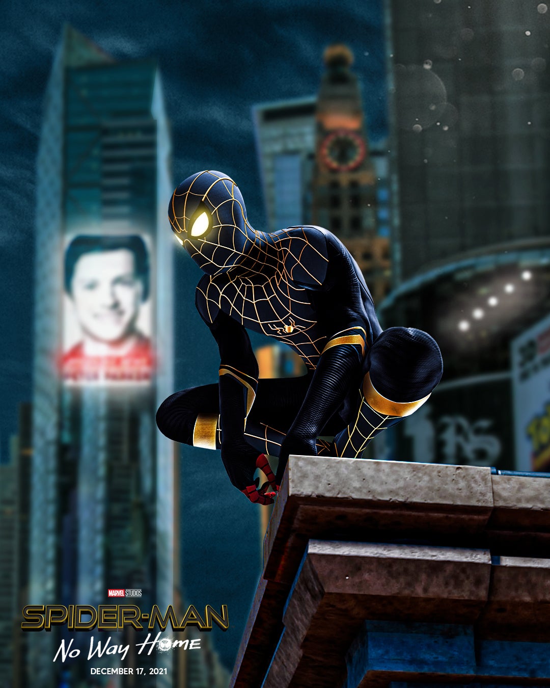 Spider-Man Gold Black Suit Wallpapers