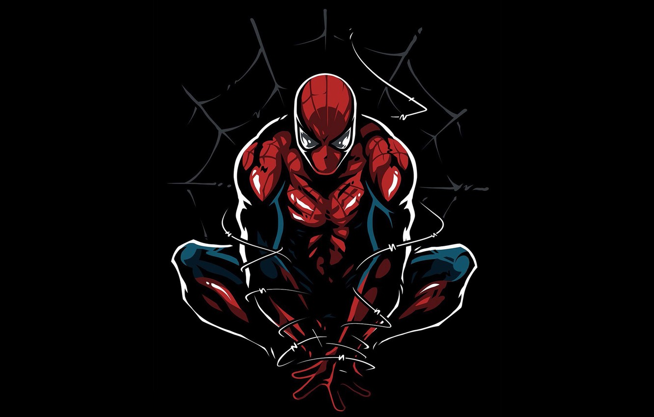 Spider-Man In The Web Digital Art Wallpapers