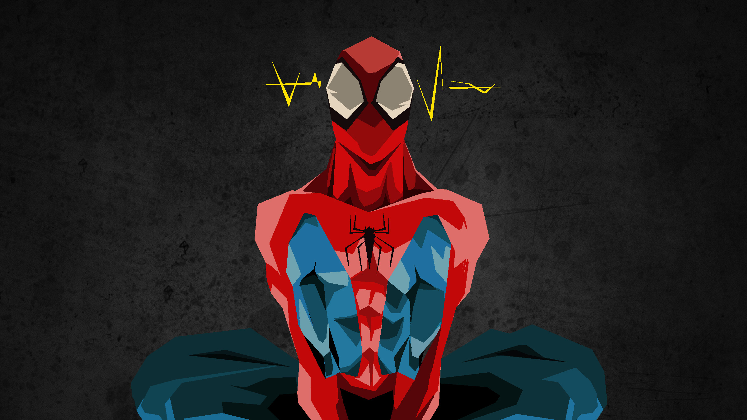 Spider-Man In The Web Digital Art Wallpapers