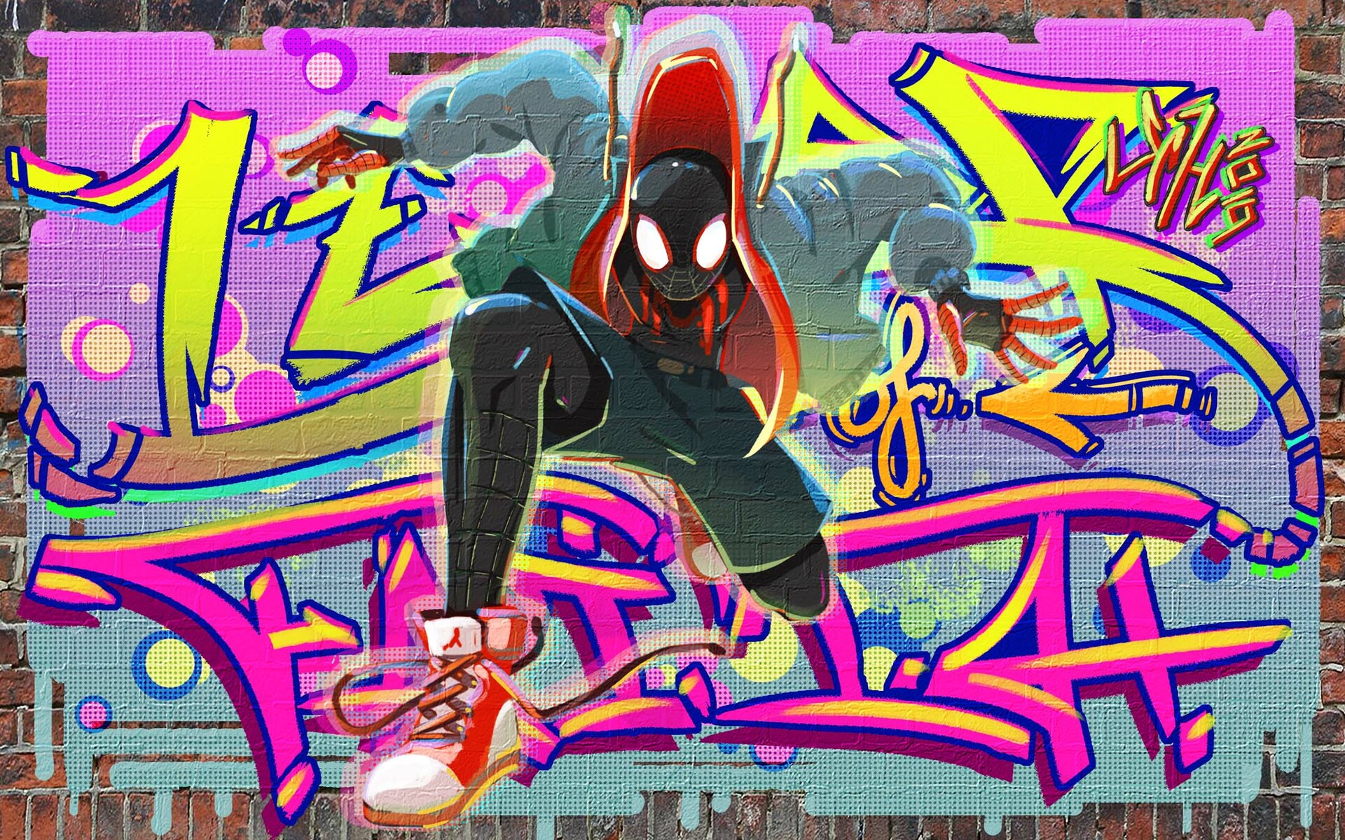 Spider Man Into The Spider Verse Graffiti Wallpapers