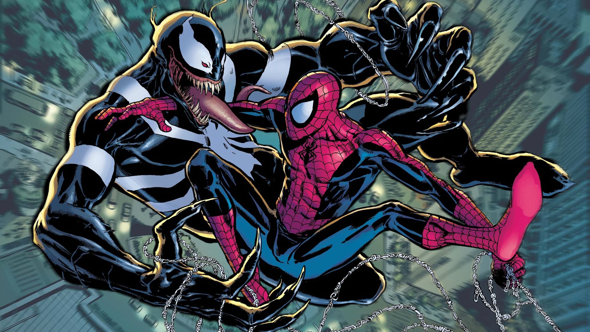 Spider-Man Vs Venom Comic Art Marvel Wallpapers