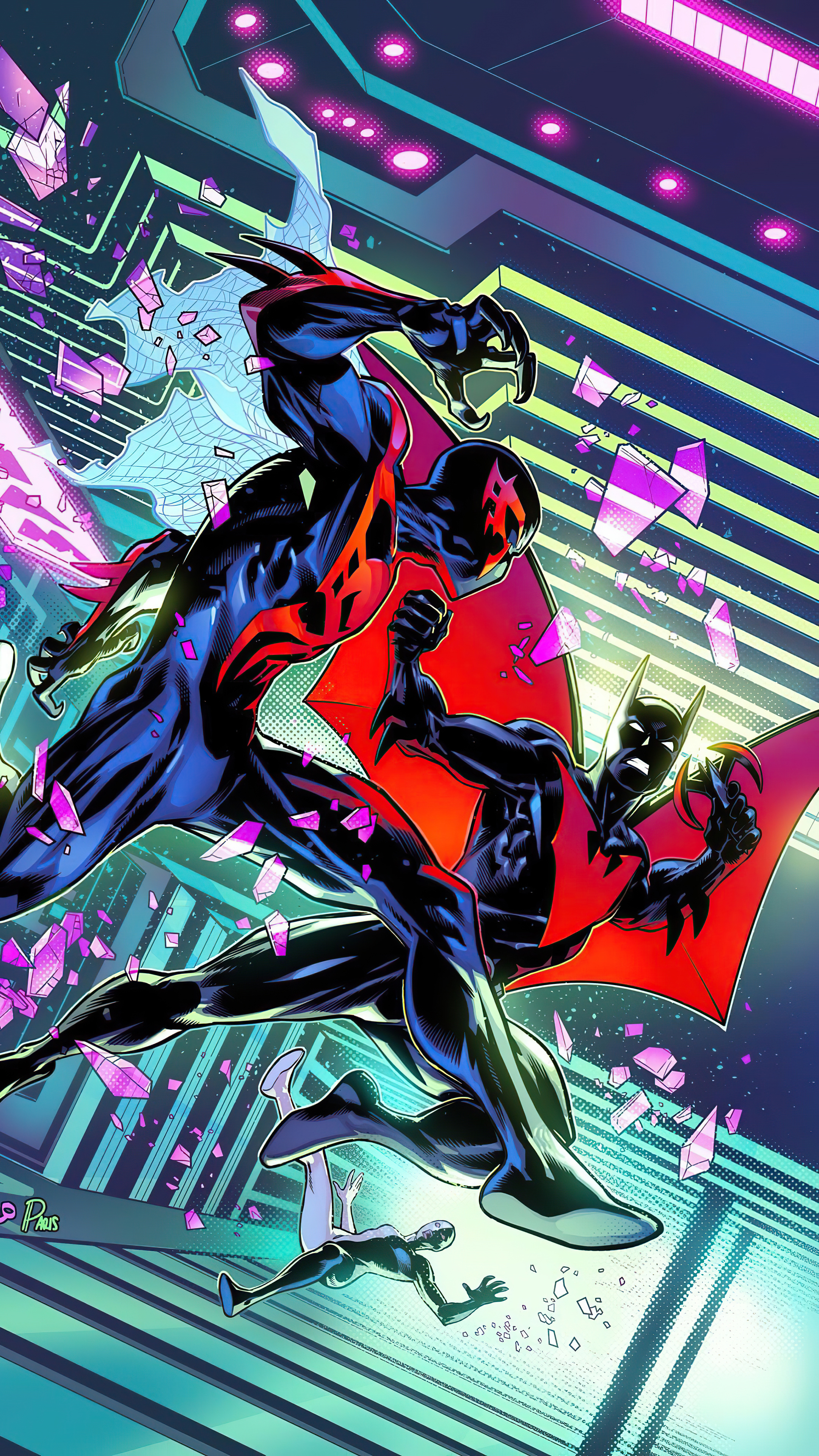 Spiderman 2099 Vs Batman Beyond Wallpapers