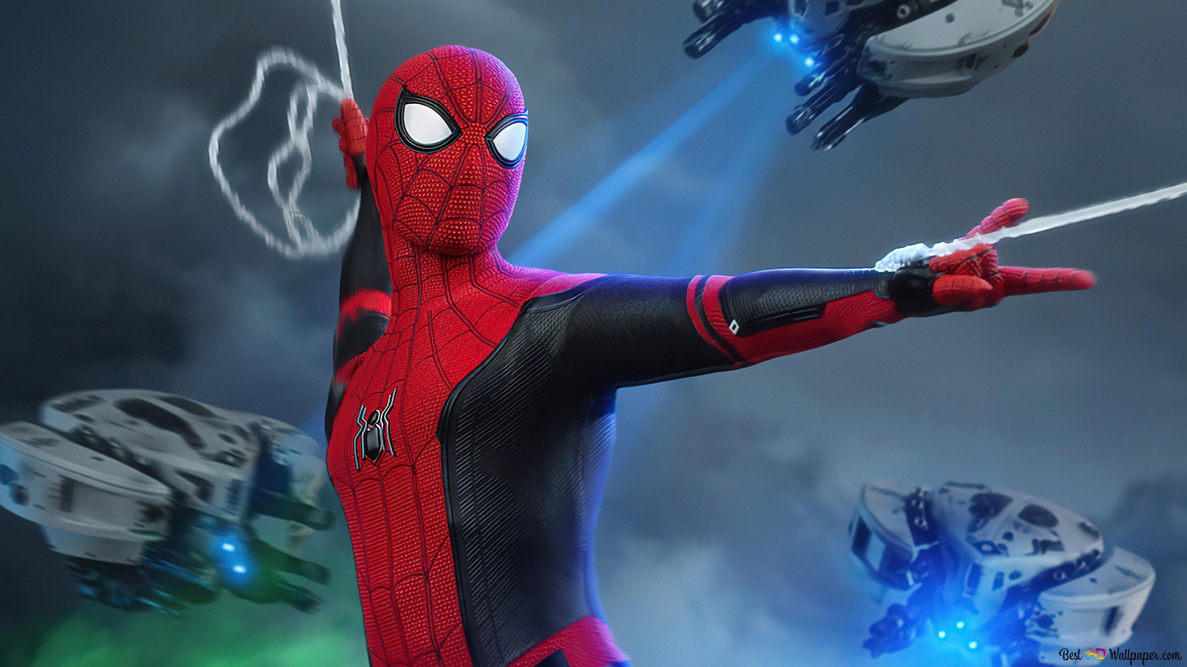 Spiderman Against Drones Wallpapers