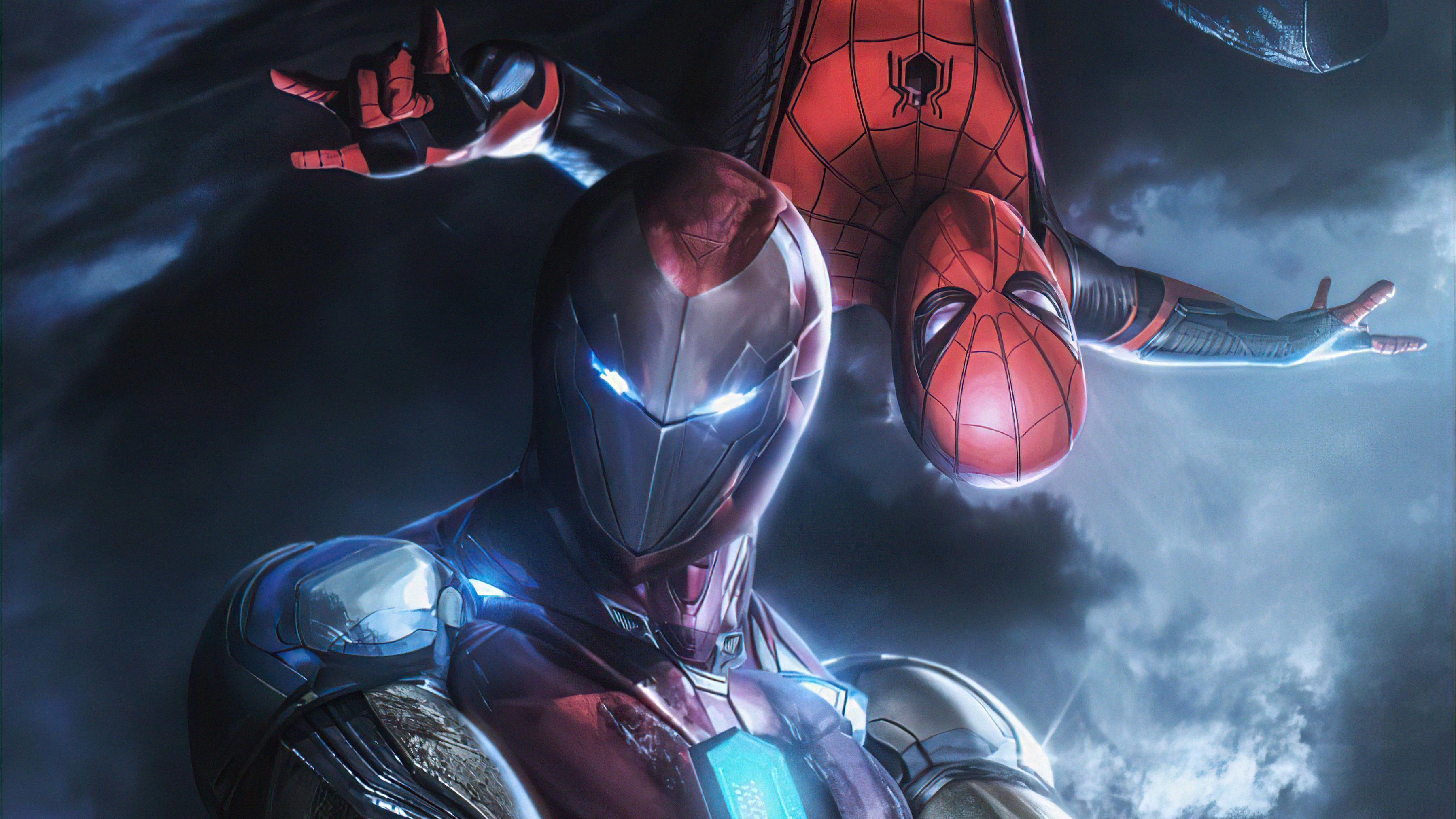 Spiderman And Iron Man Artwork Wallpapers