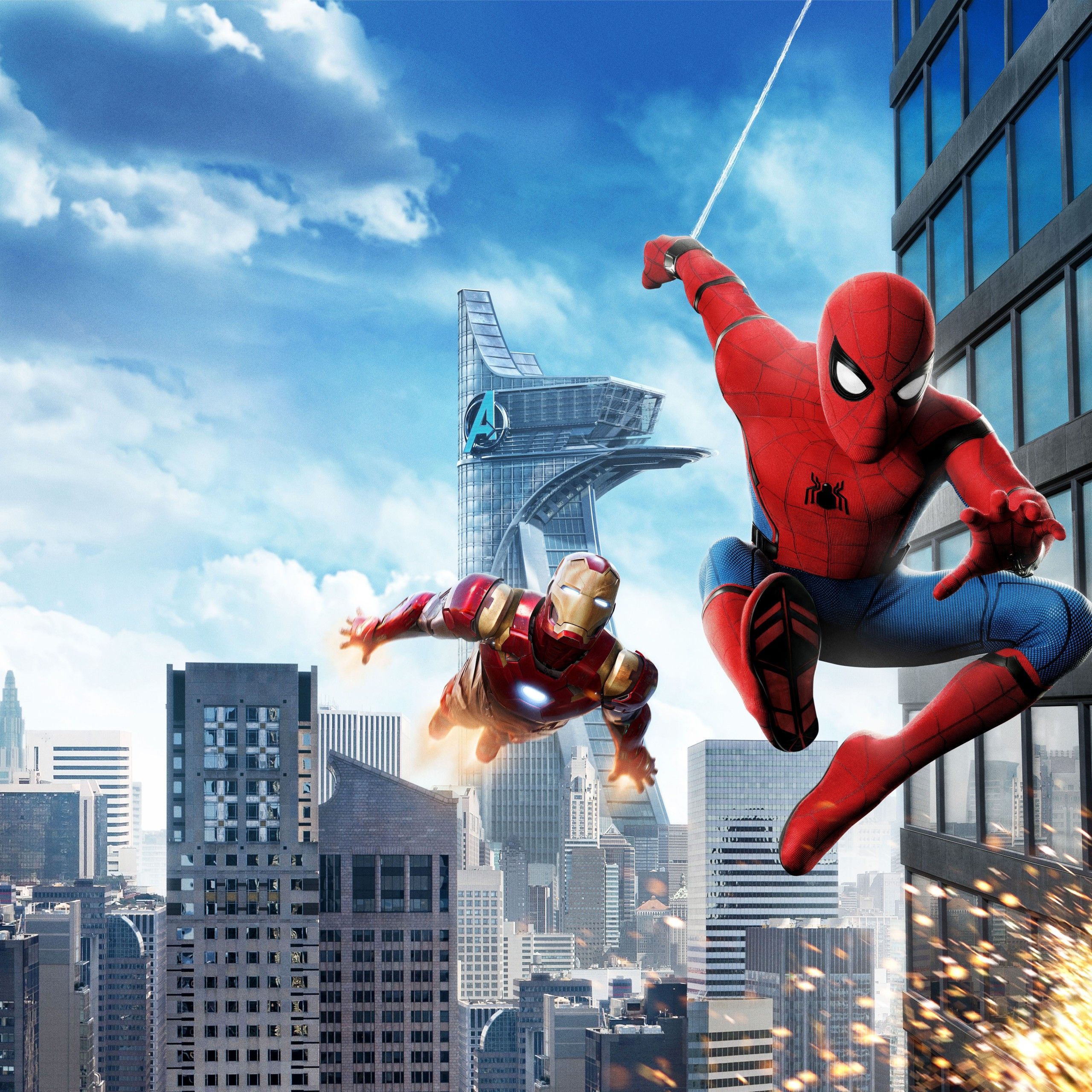 Spiderman And Iron Man Artwork Wallpapers