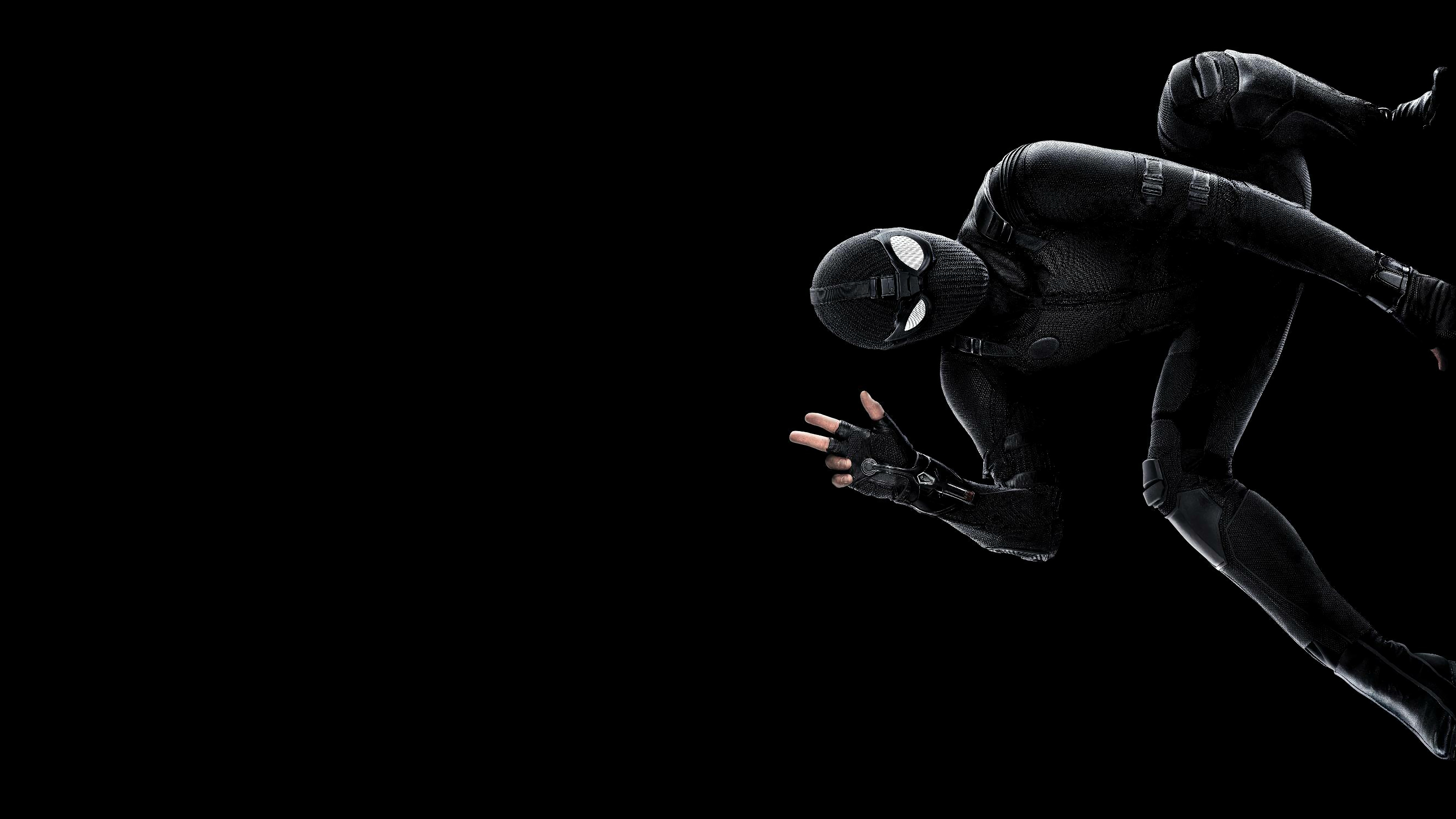 Spidey Stealth Black Suit In Spider Man Far From Home Wallpapers