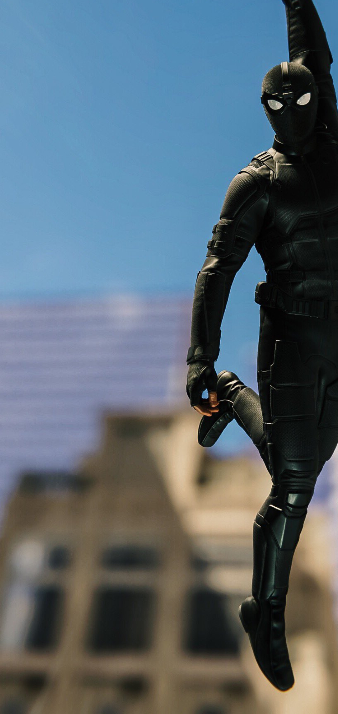 Spidey Stealth Black Suit In Spider Man Far From Home Wallpapers