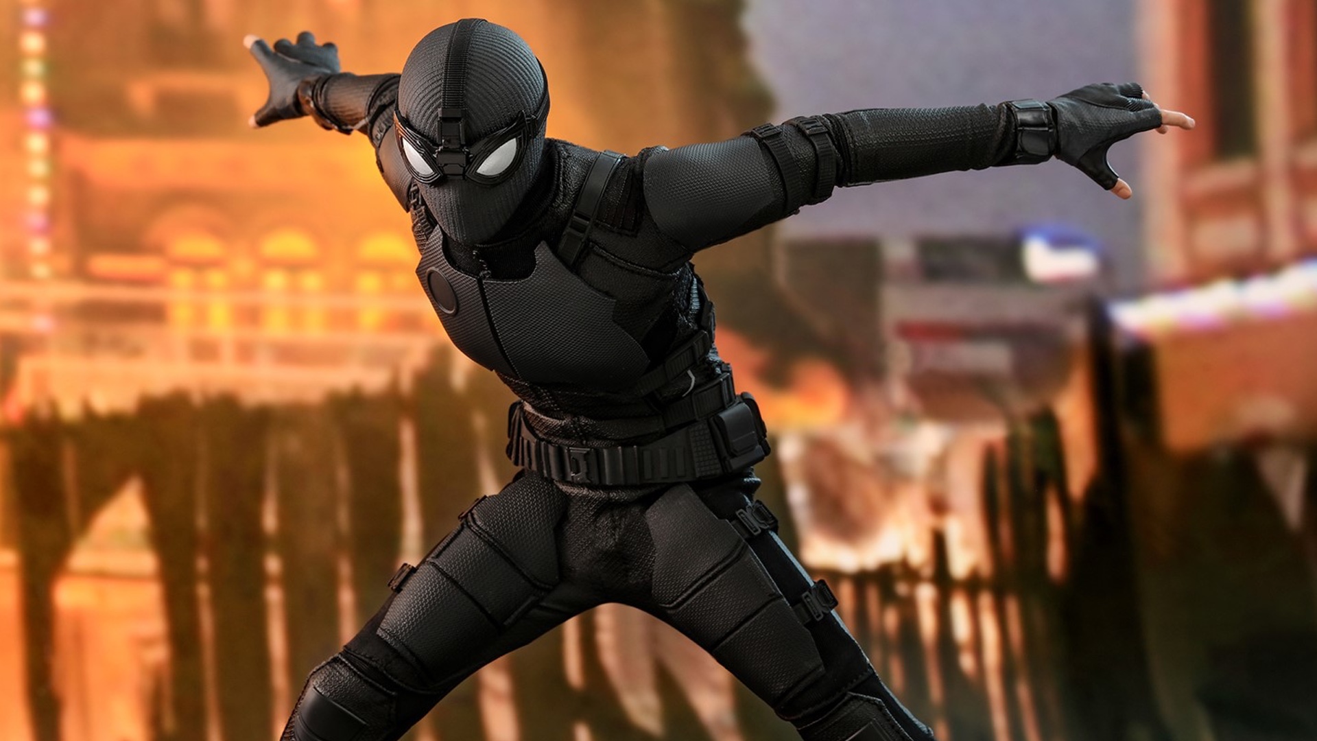 Spidey Stealth Black Suit In Spider Man Far From Home Wallpapers