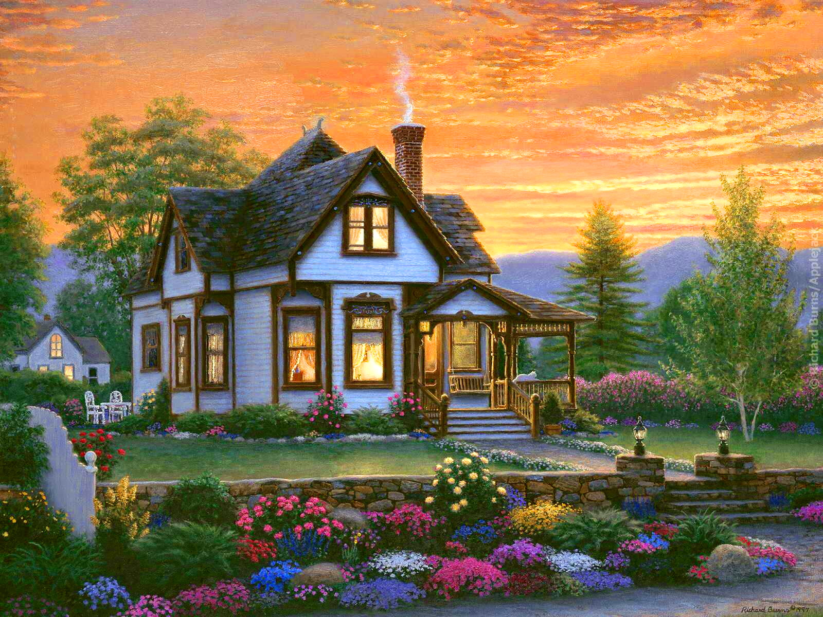 Spring Cottage Wallpapers