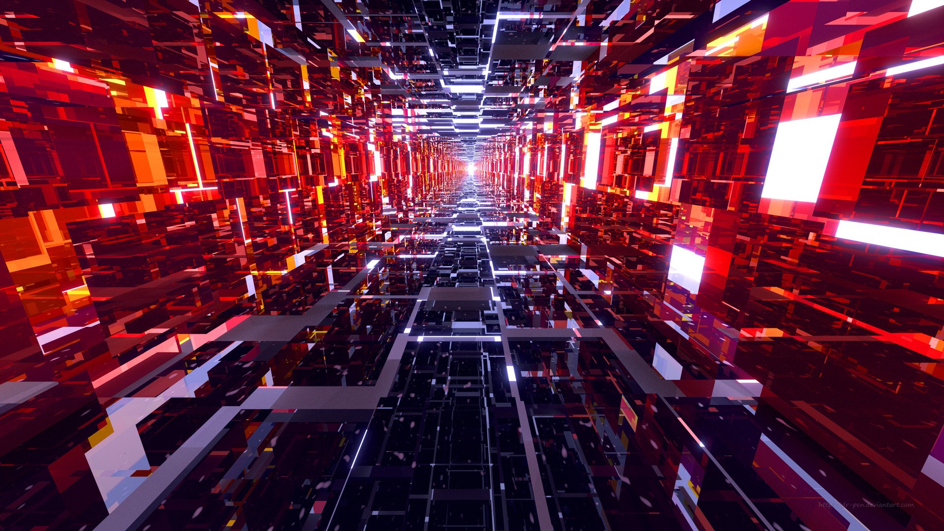 Square 3D Tunnel Wallpapers