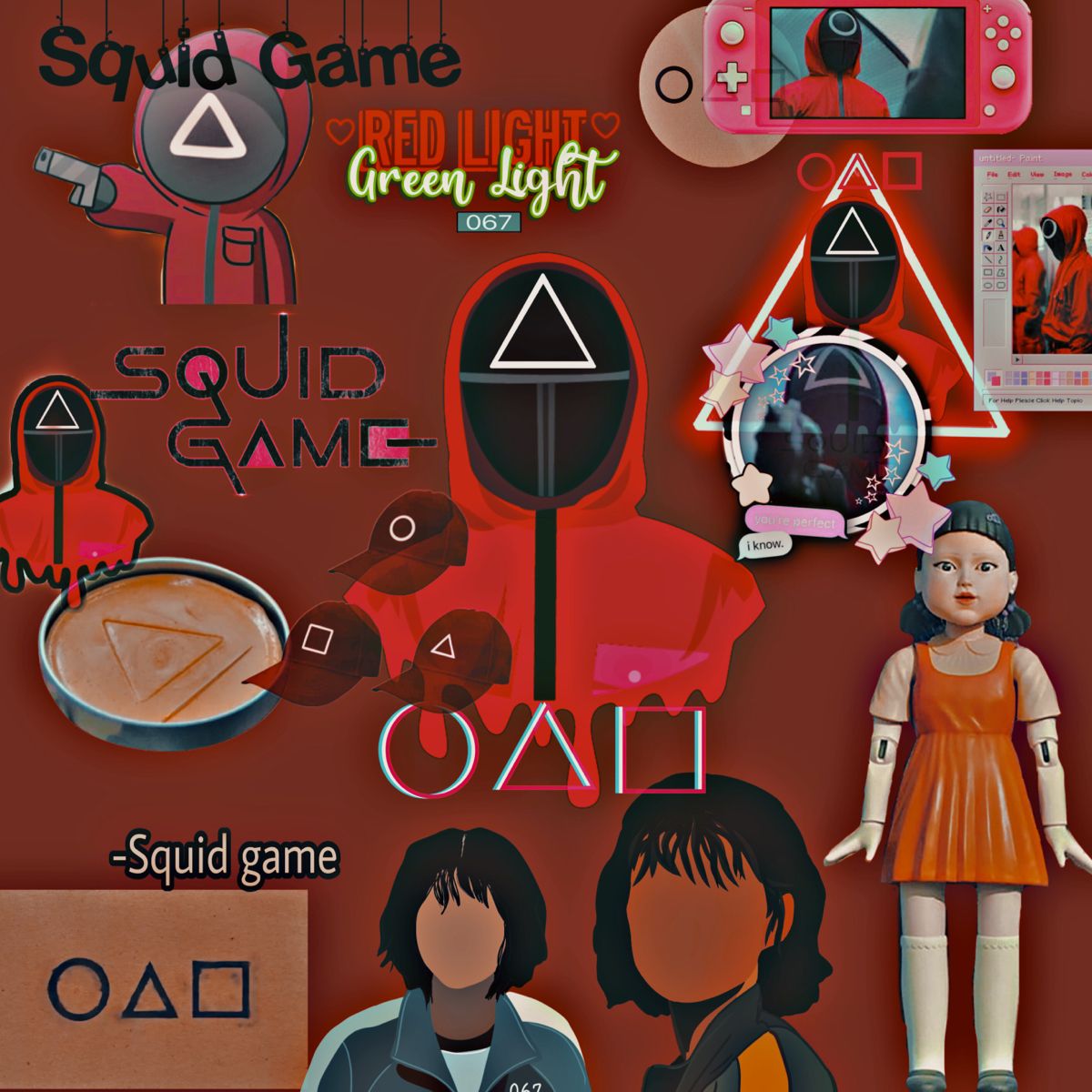 Squid Game Red Light Green Light Art Wallpapers