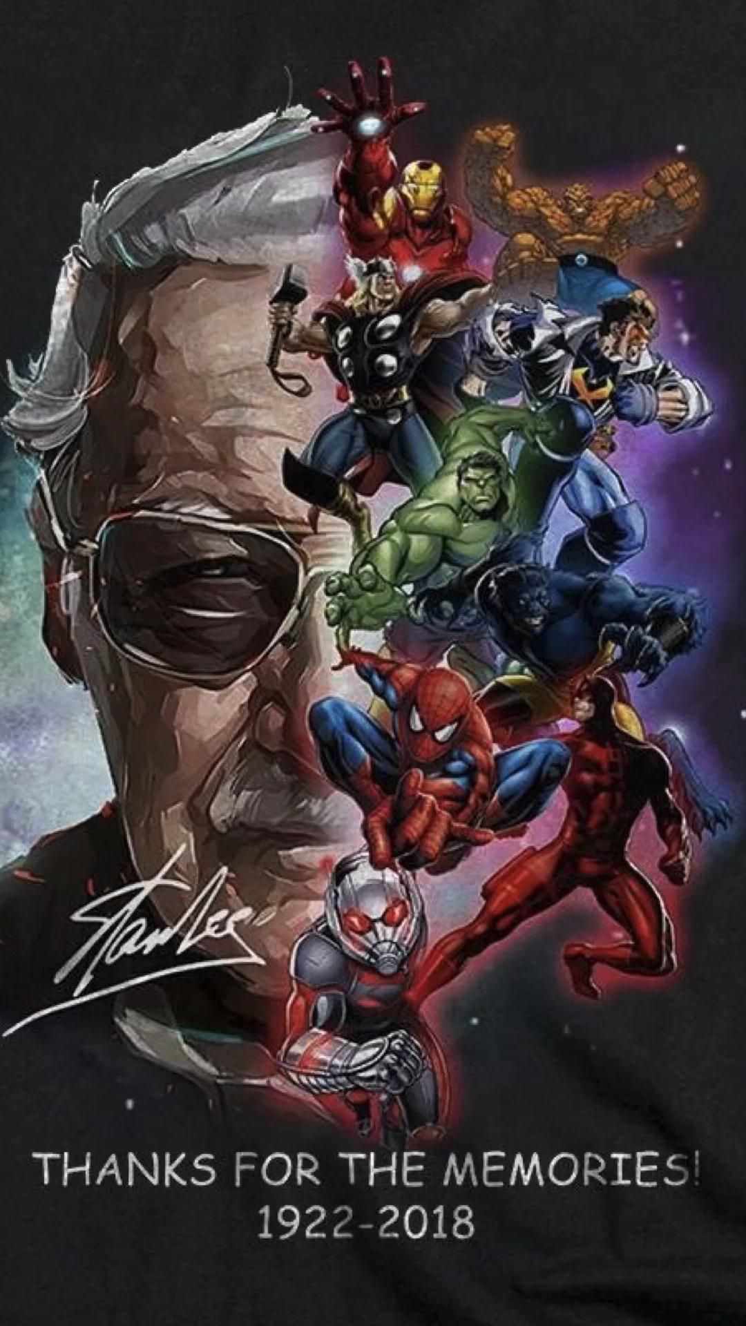 Stan Lee With Avengers Infinity War Superheros Artwork Wallpapers