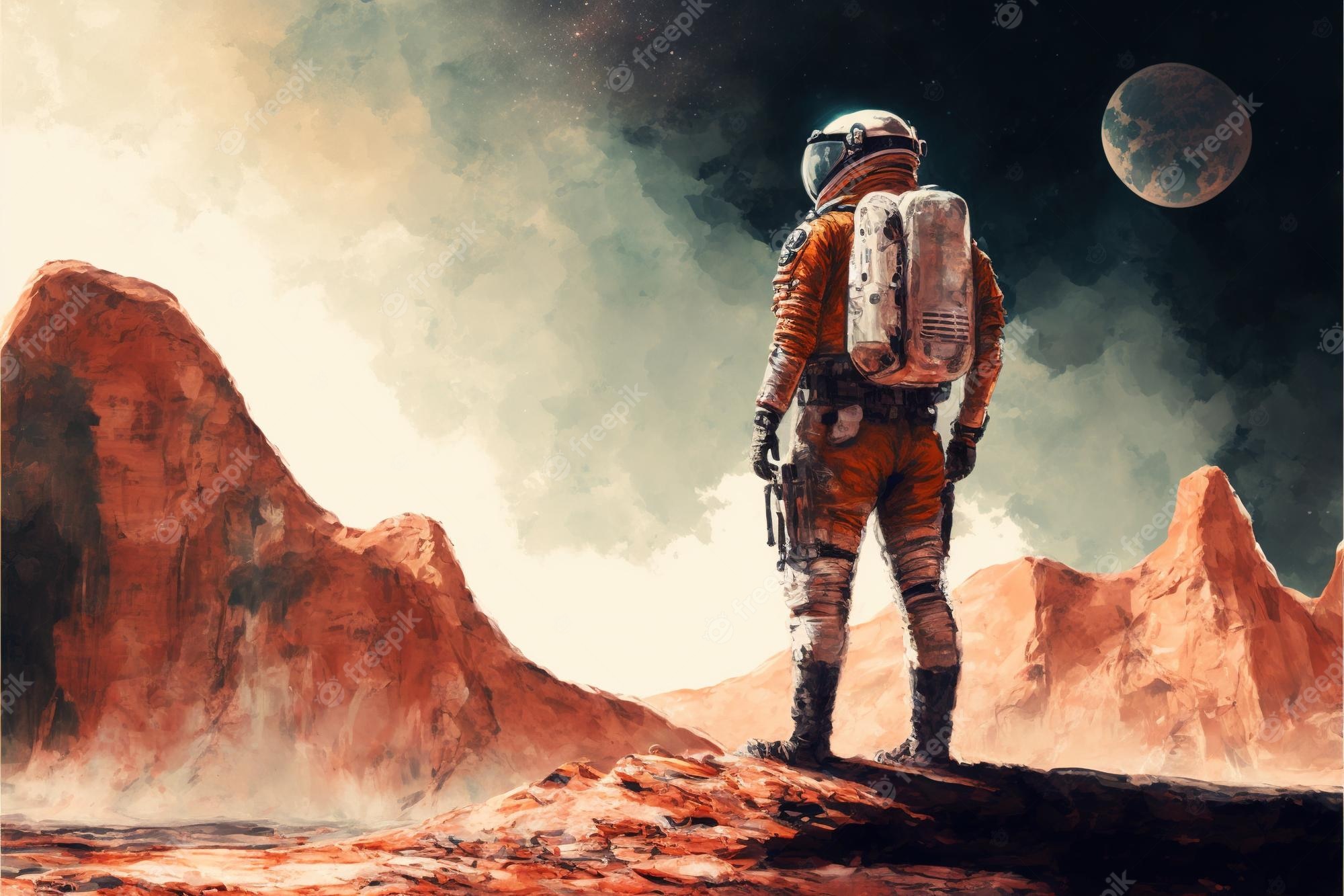 Standing Alone Astronaut Wallpapers