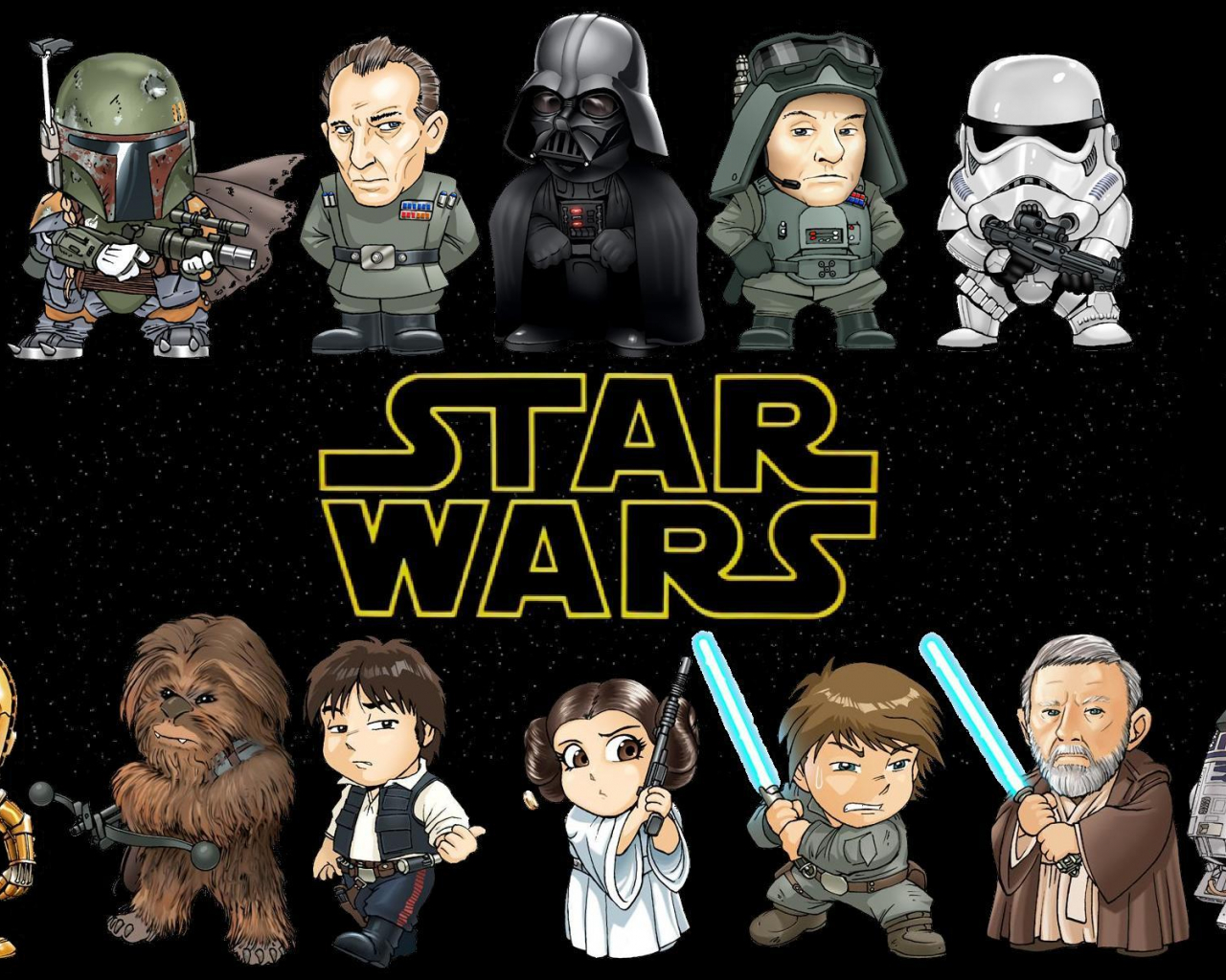 Star Wars Characters Cartoon Images Wallpapers