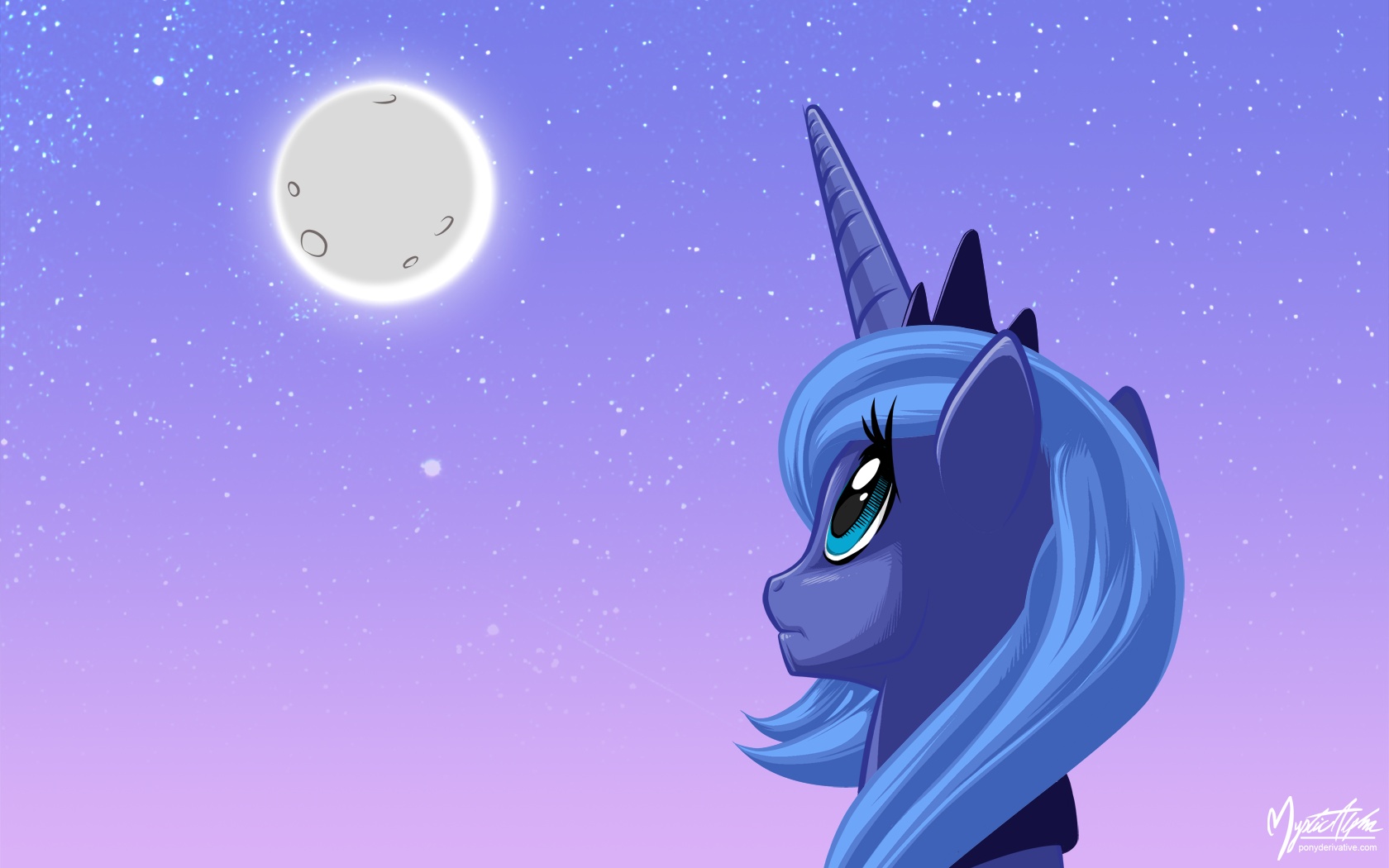 Staring At The Moon
 Wallpapers