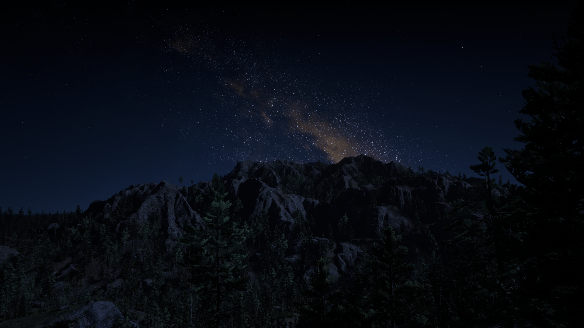 Starry Mountain Night Wallpapers