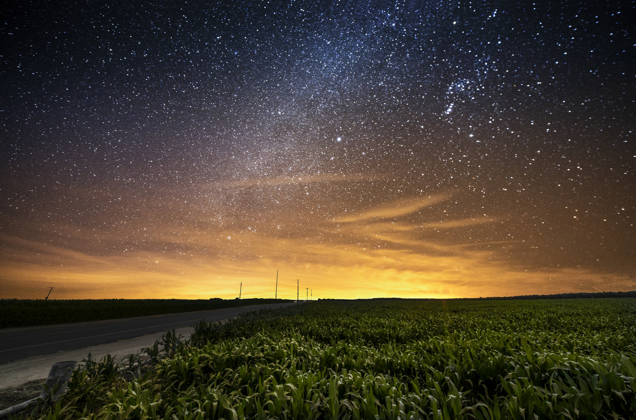 Starry Sky In Open Field Wallpapers