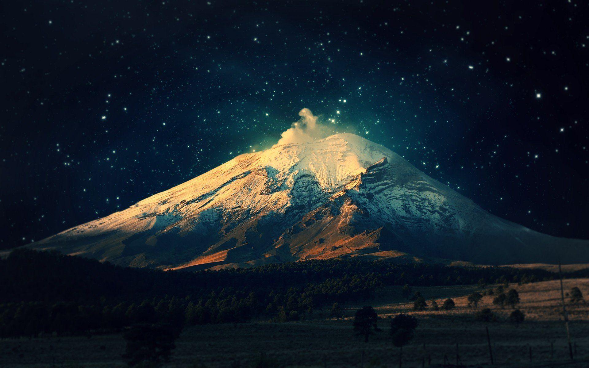 Starry Star Sky And Mountain Wallpapers